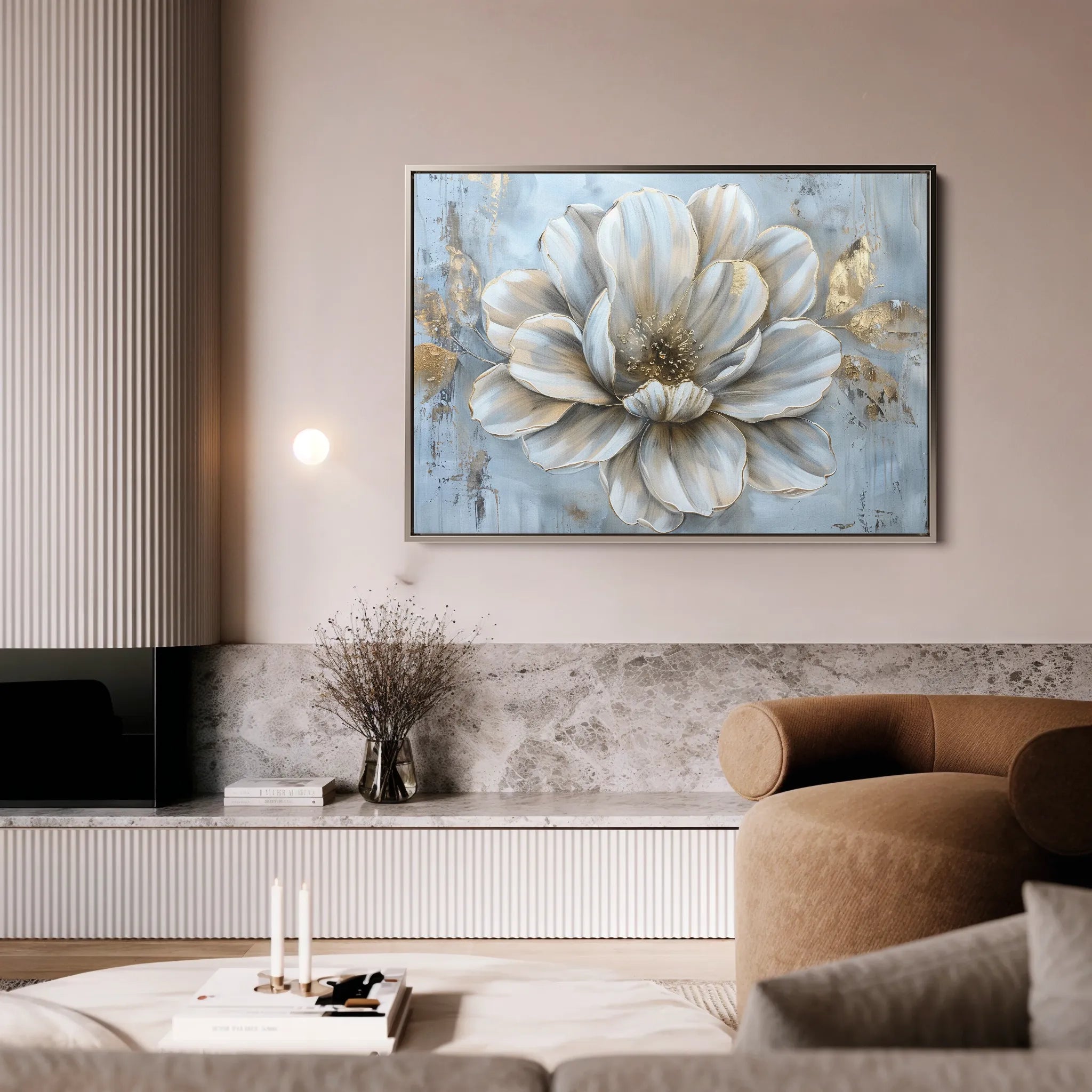 Floral 116 Canvas Art 60 x 40 cm / Black