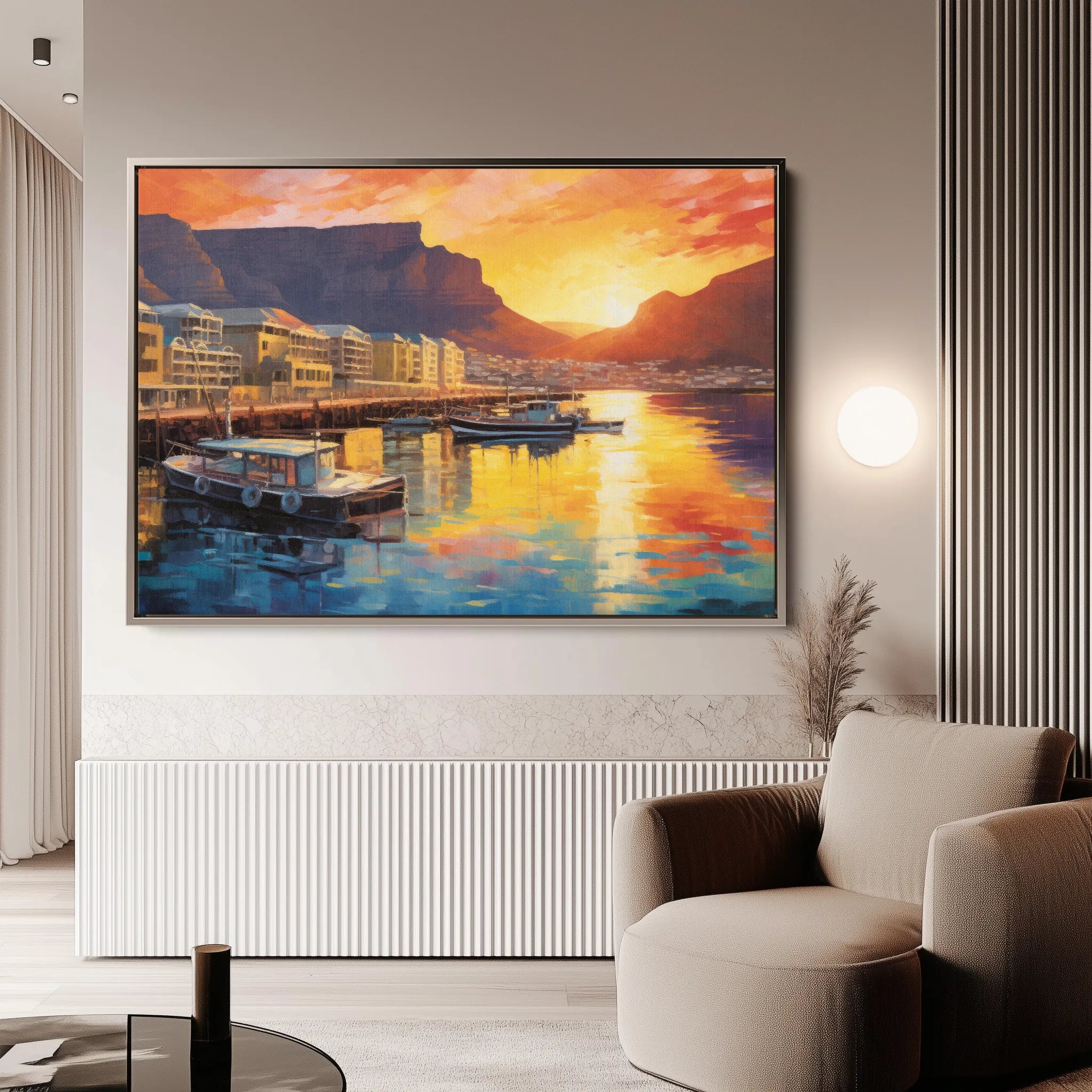 Landscape 116 Canvas Art 60 x 40 cm / Black
