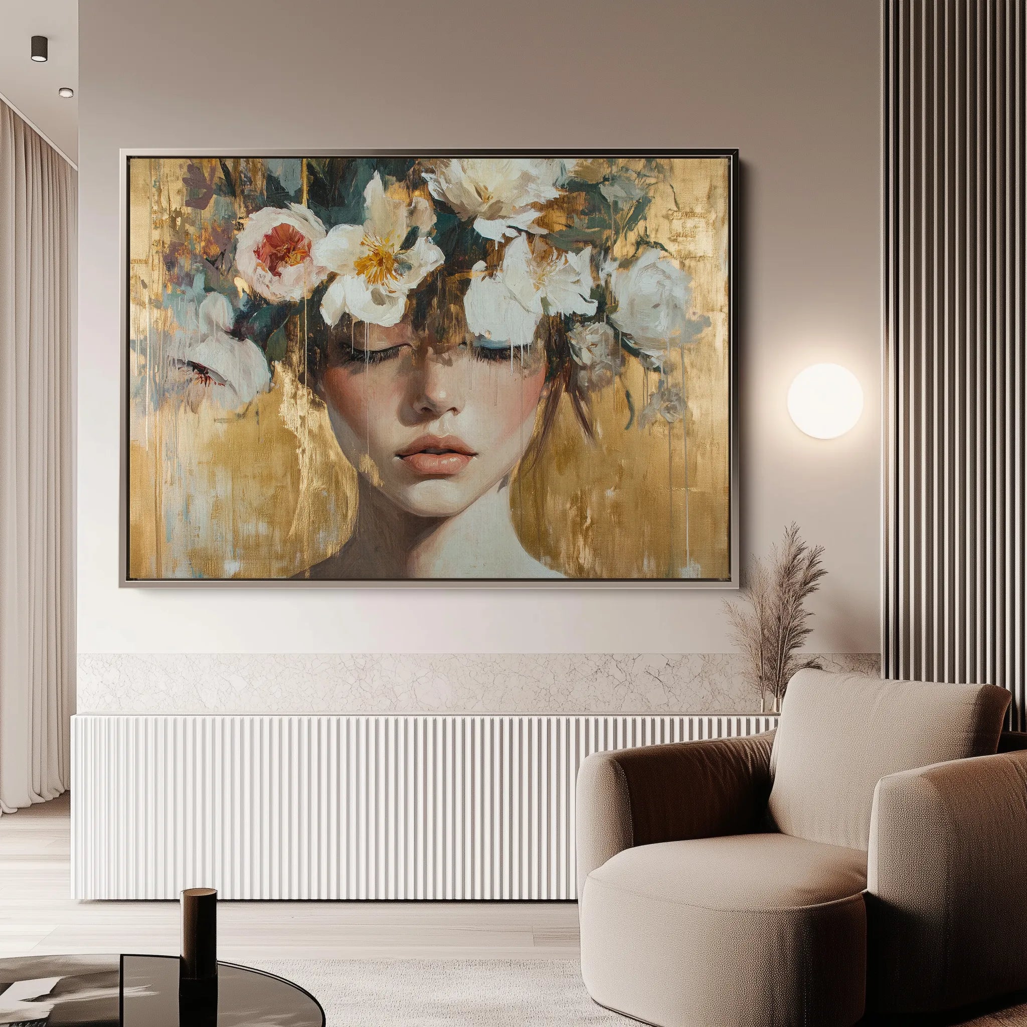 Portrait 116 Canvas Art 60 x 40 cm / Black