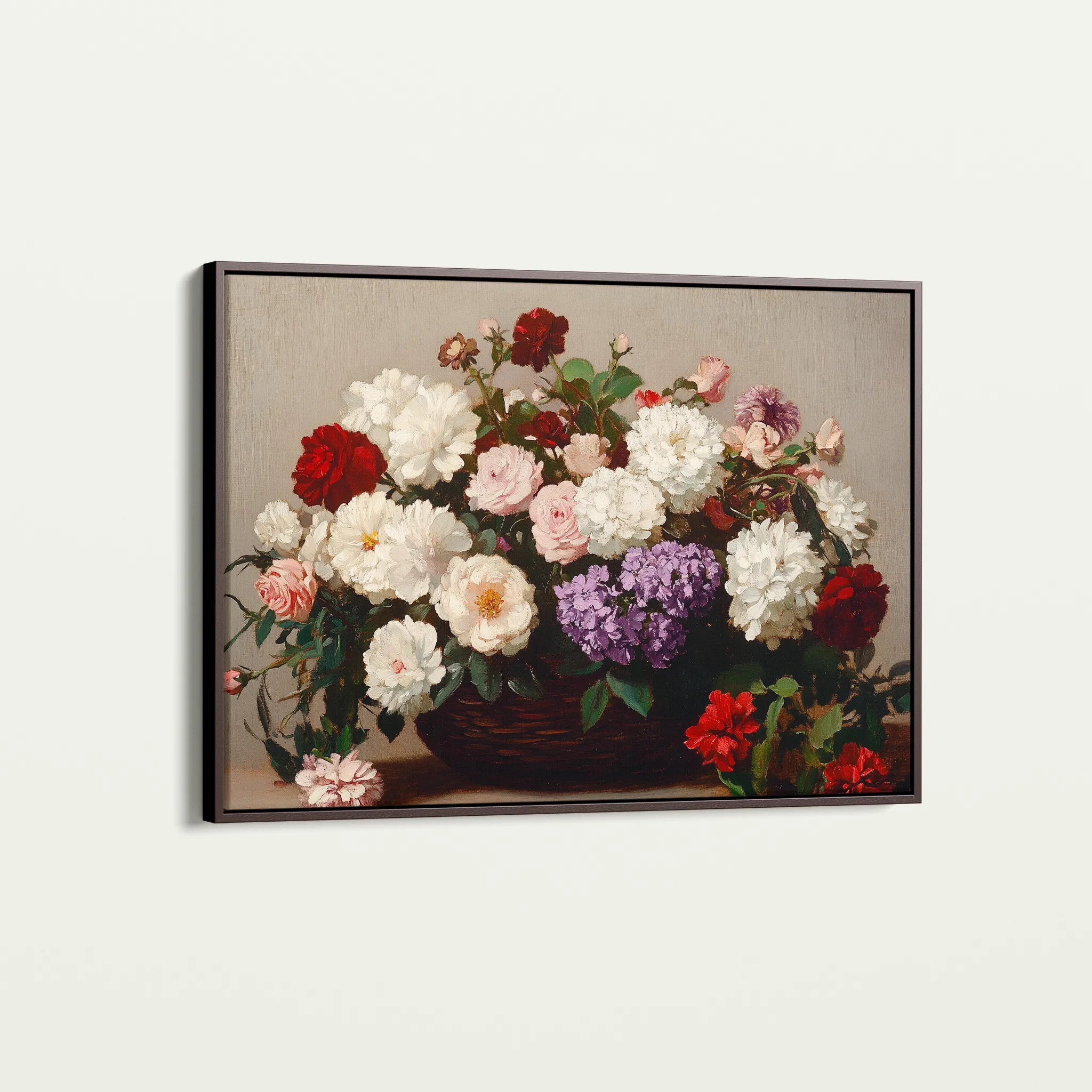 Floral 1160 Canvas Art 60 x 40 cm / Black