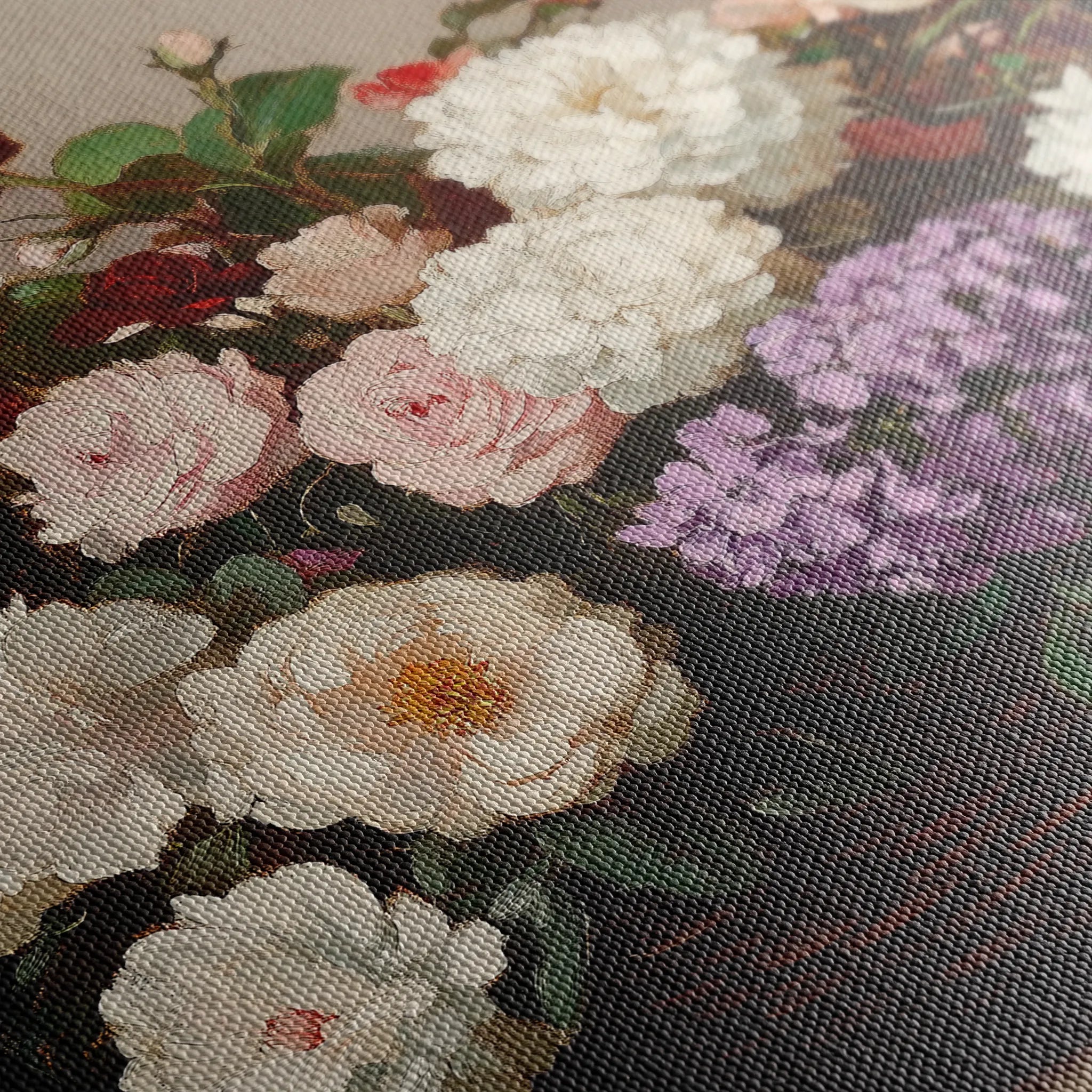 Floral 1160 Canvas Art 60 x 40 cm / Black