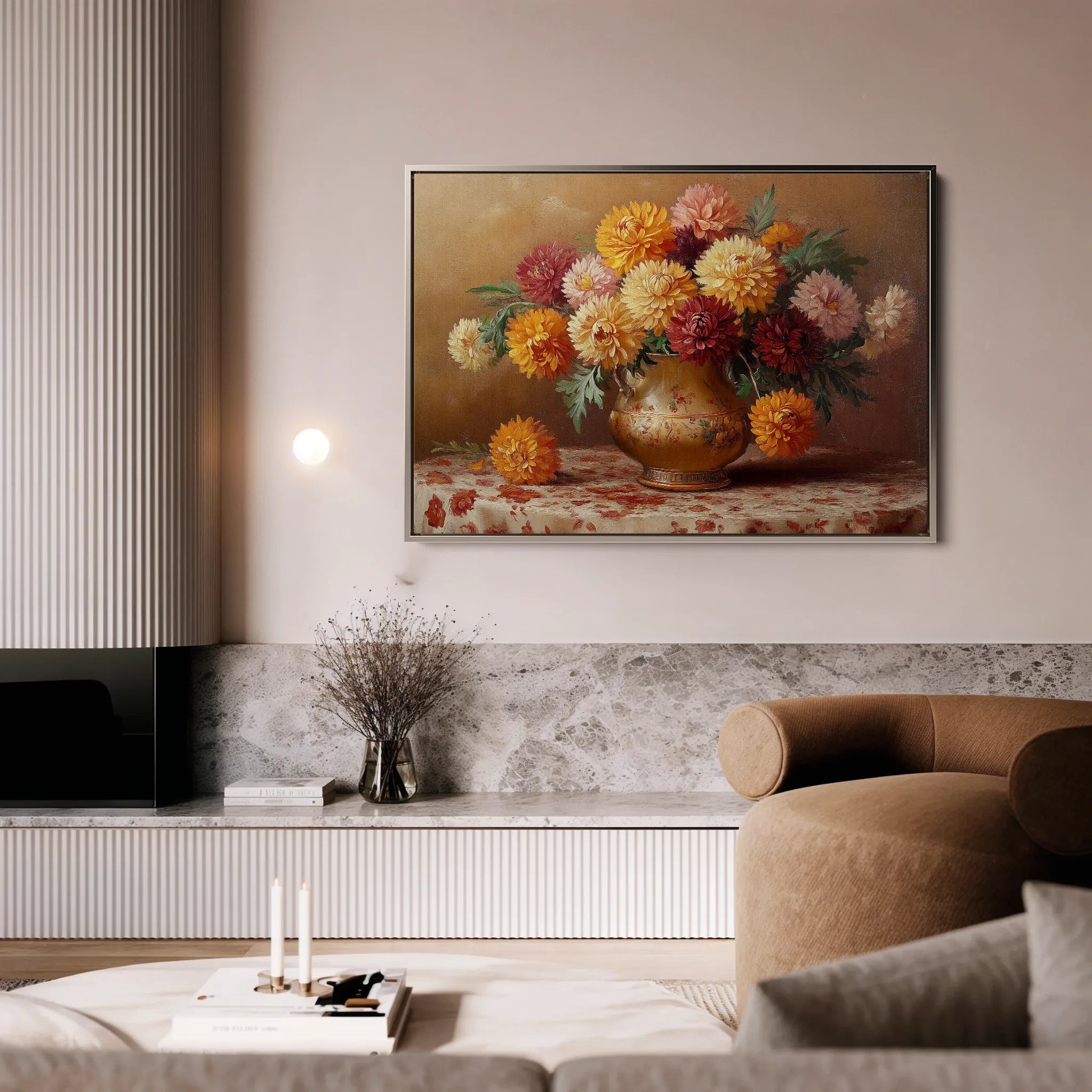 Floral 1164 Canvas Art 60 x 40 cm / Black