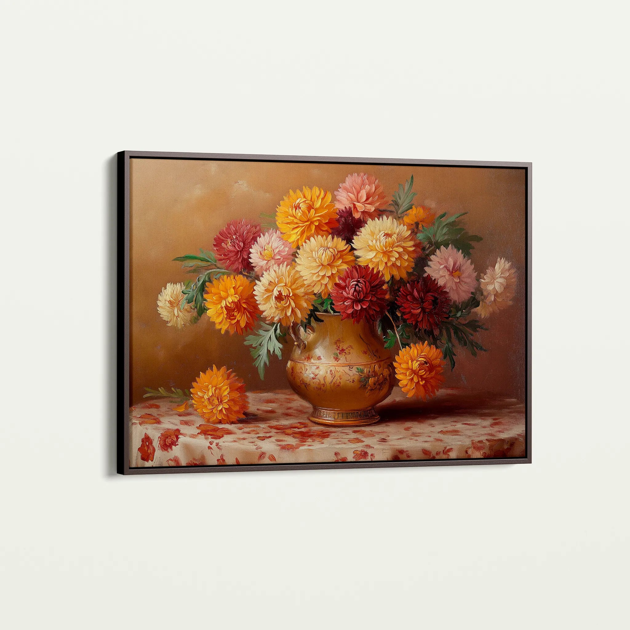 Floral 1164 Canvas Art 60 x 40 cm / Black
