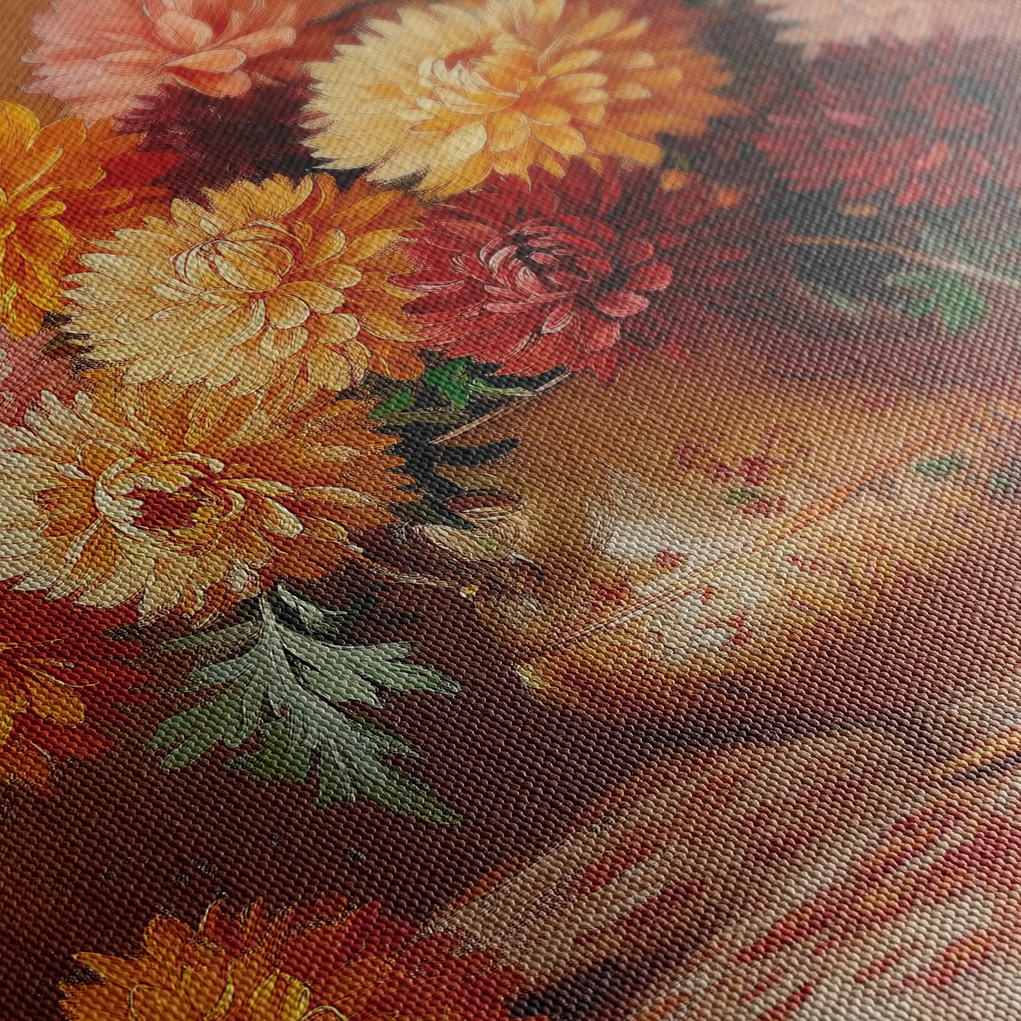 Floral 1164 Canvas Art 60 x 40 cm / Black