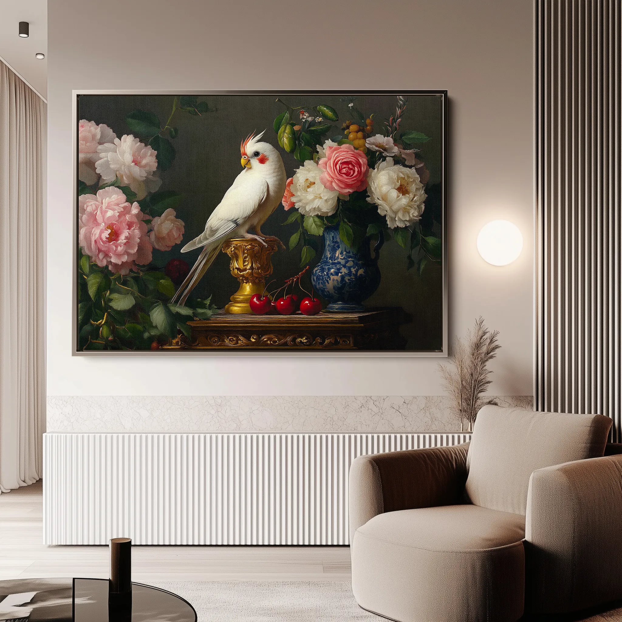 Floral 1165 Canvas Art 60 x 40 cm / Black