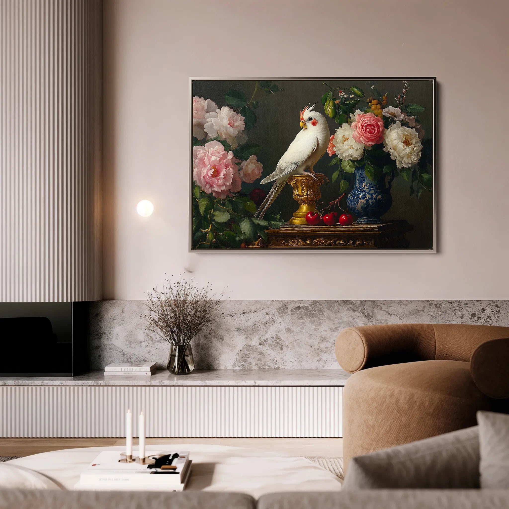 Floral 1165 Canvas Art 60 x 40 cm / Black