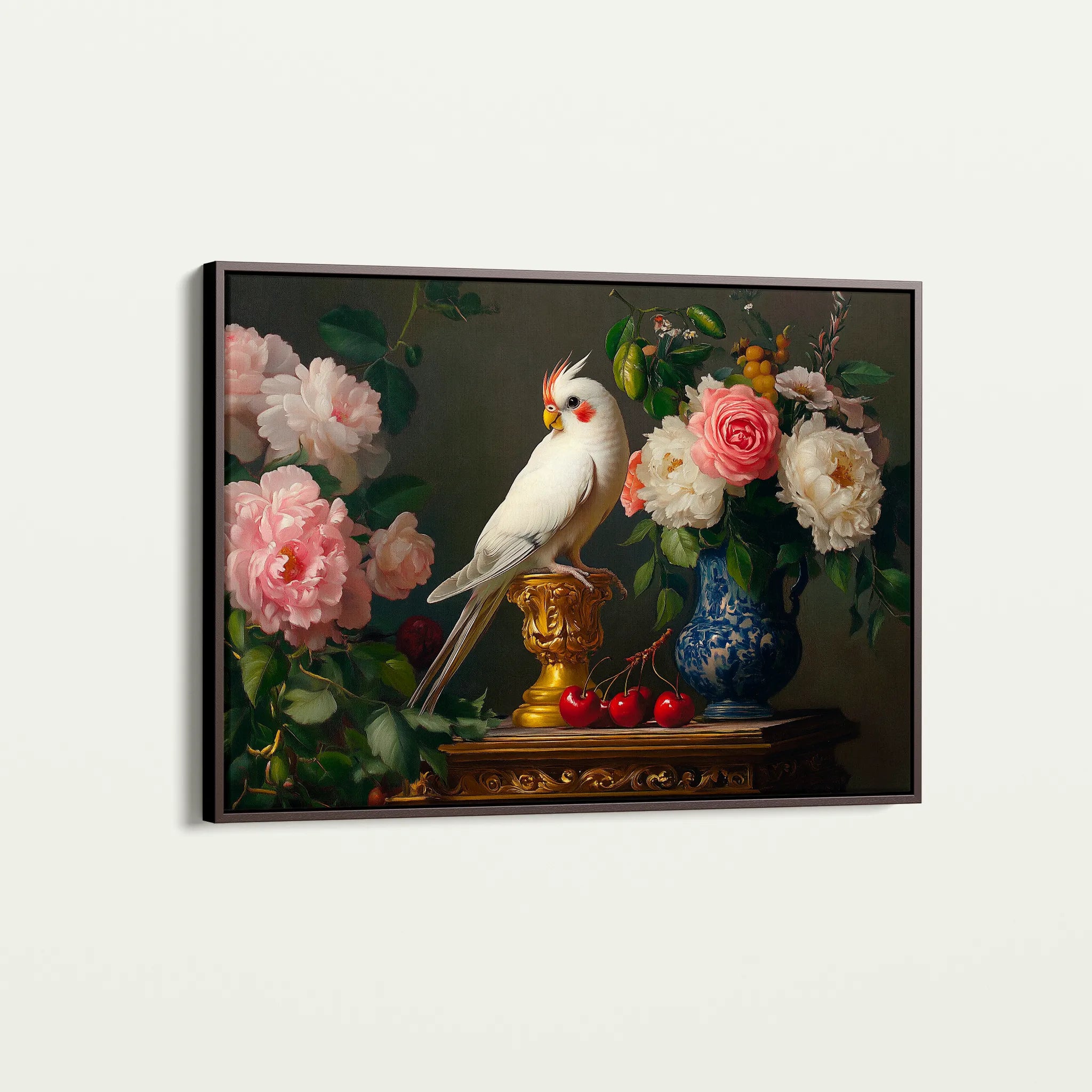 Floral 1165 Canvas Art 60 x 40 cm / Black