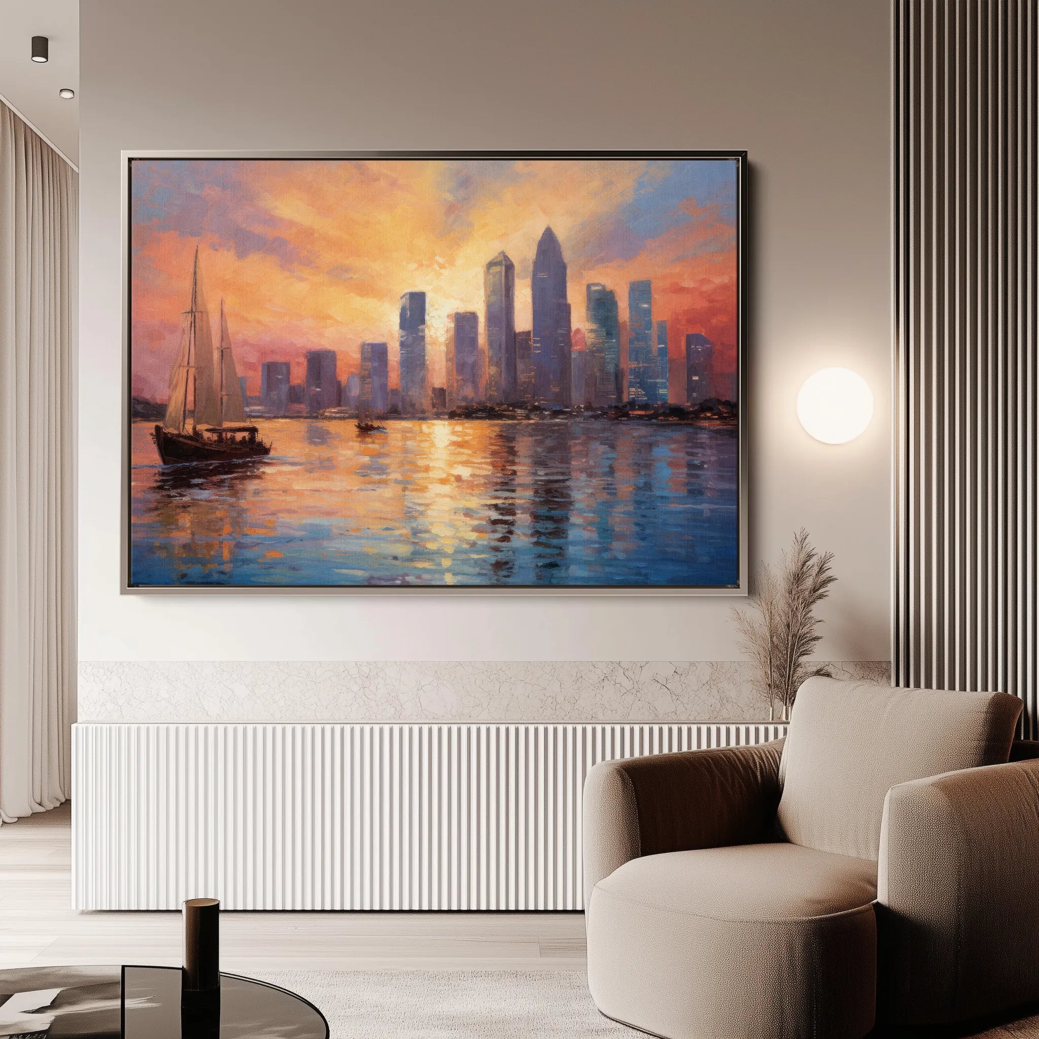 Landscape 117 Canvas Art 60 x 40 cm / Black