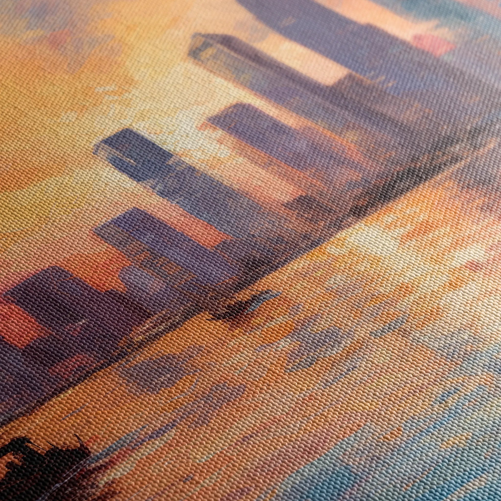 Landscape 117 Canvas Art 60 x 40 cm / Black