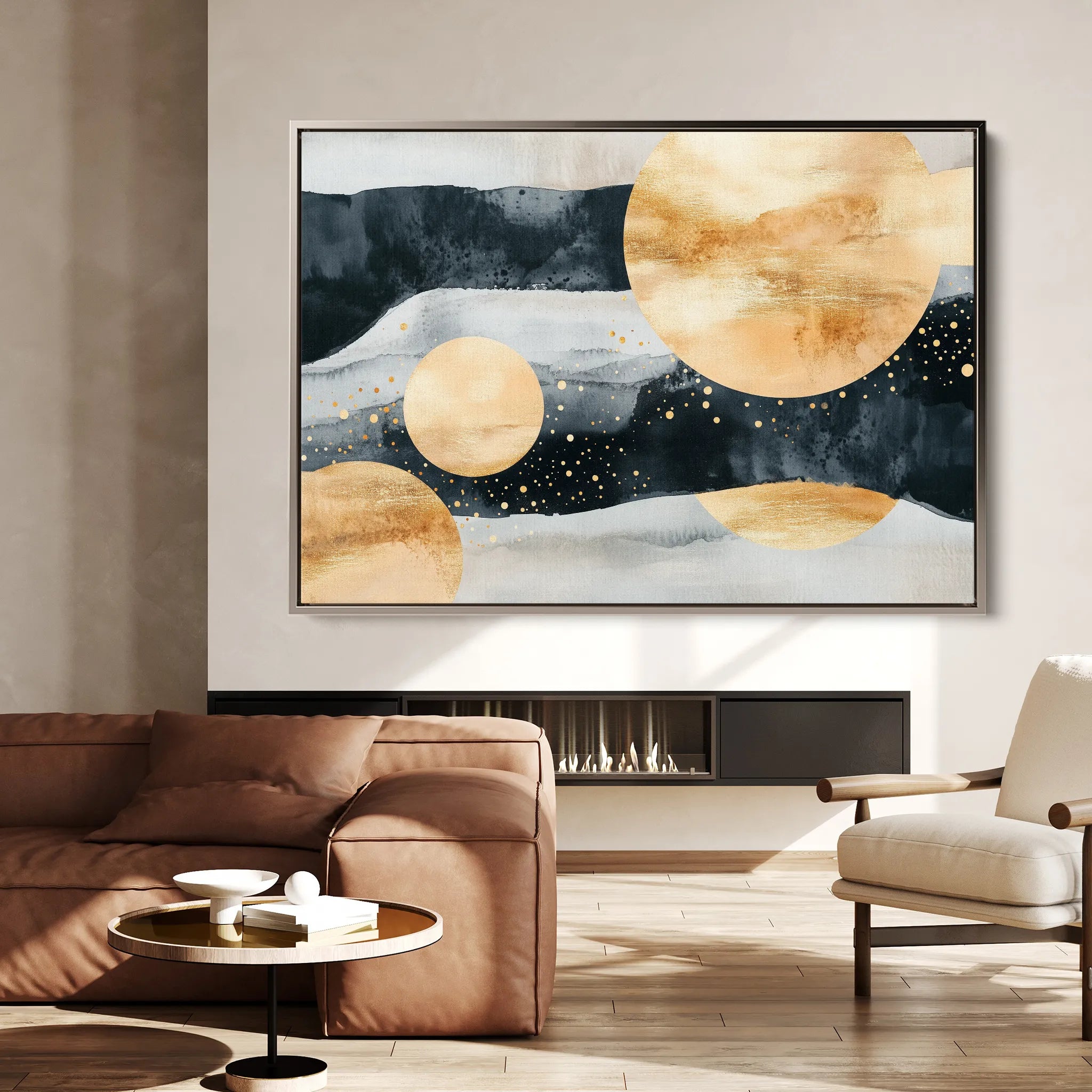 Boho 118 Canvas Art 60 x 40 cm / Black