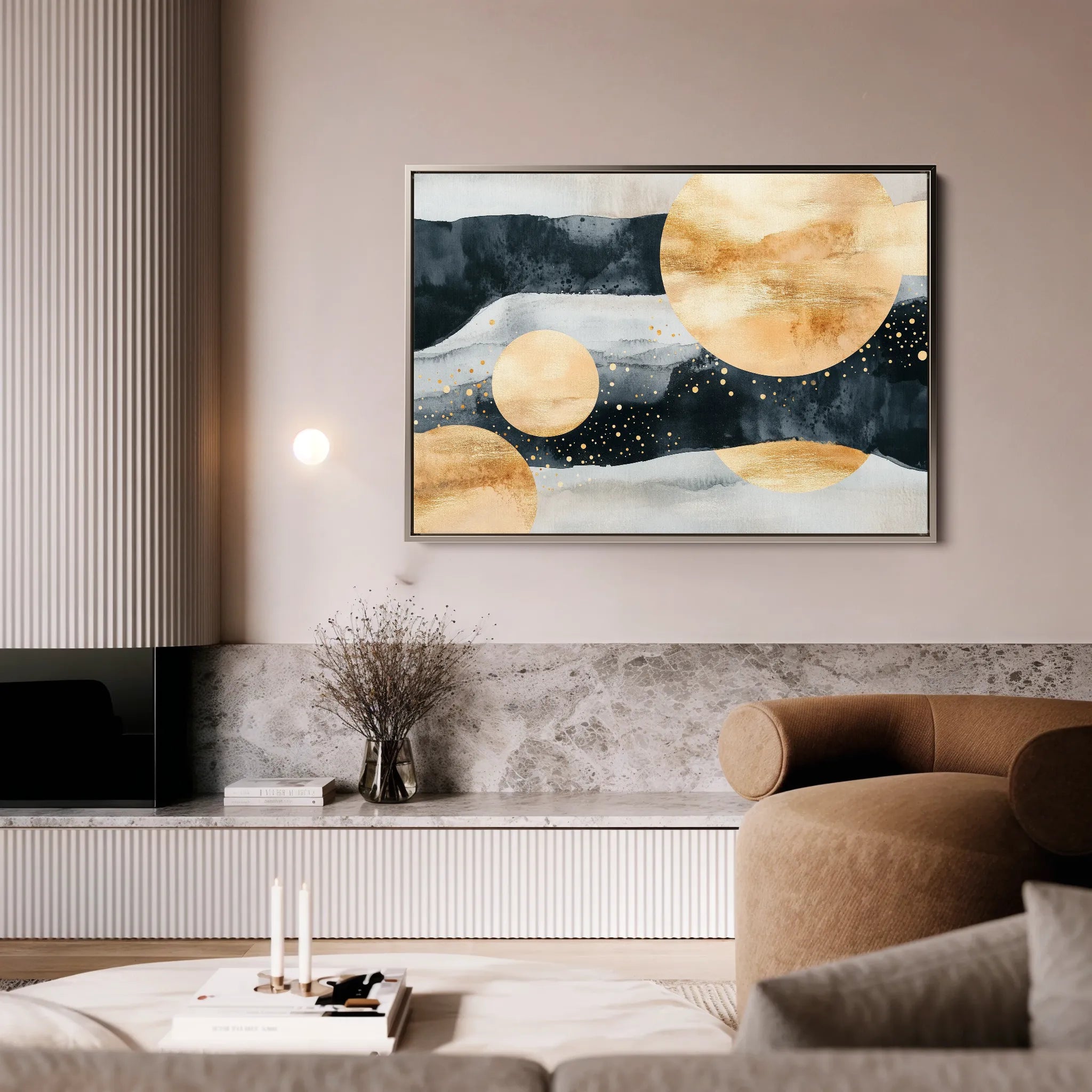 Boho 118 Canvas Art 60 x 40 cm / Black
