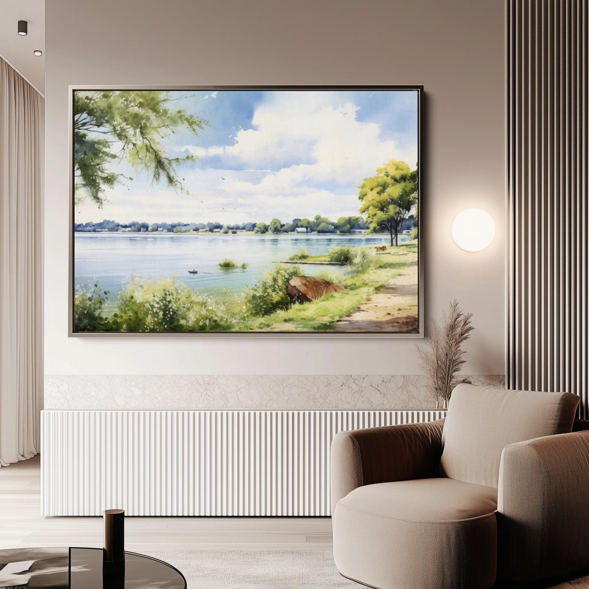 Landscape 118 Canvas Art 60 x 40 cm / Black