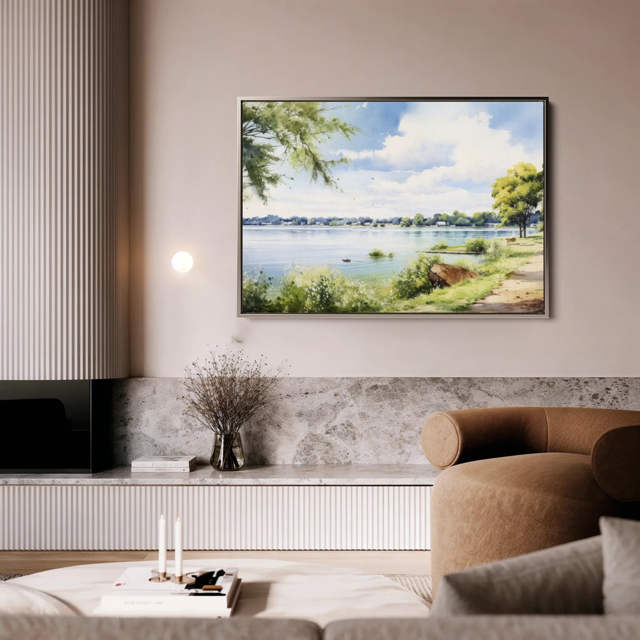 Landscape 118 Canvas Art 60 x 40 cm / Black