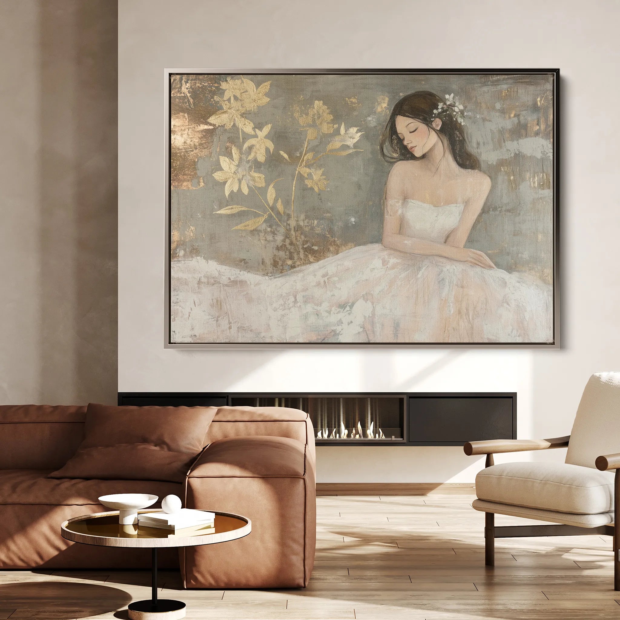 Portrait 118 Canvas Art 60 x 40 cm / Black