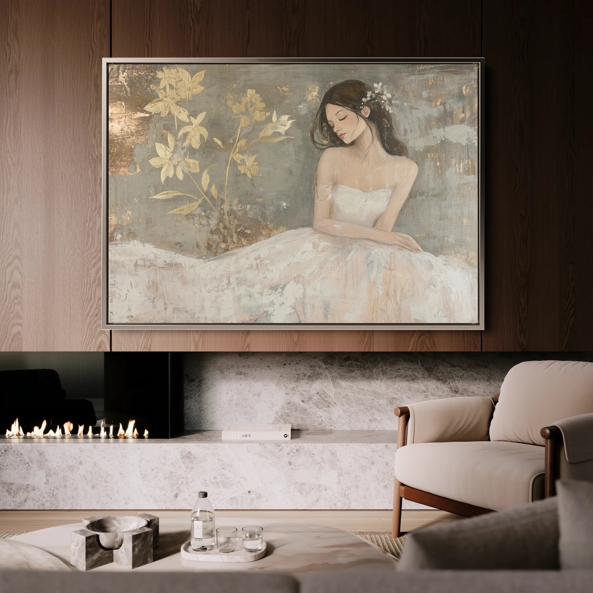 Portrait 118 Canvas Art 60 x 40 cm / Black