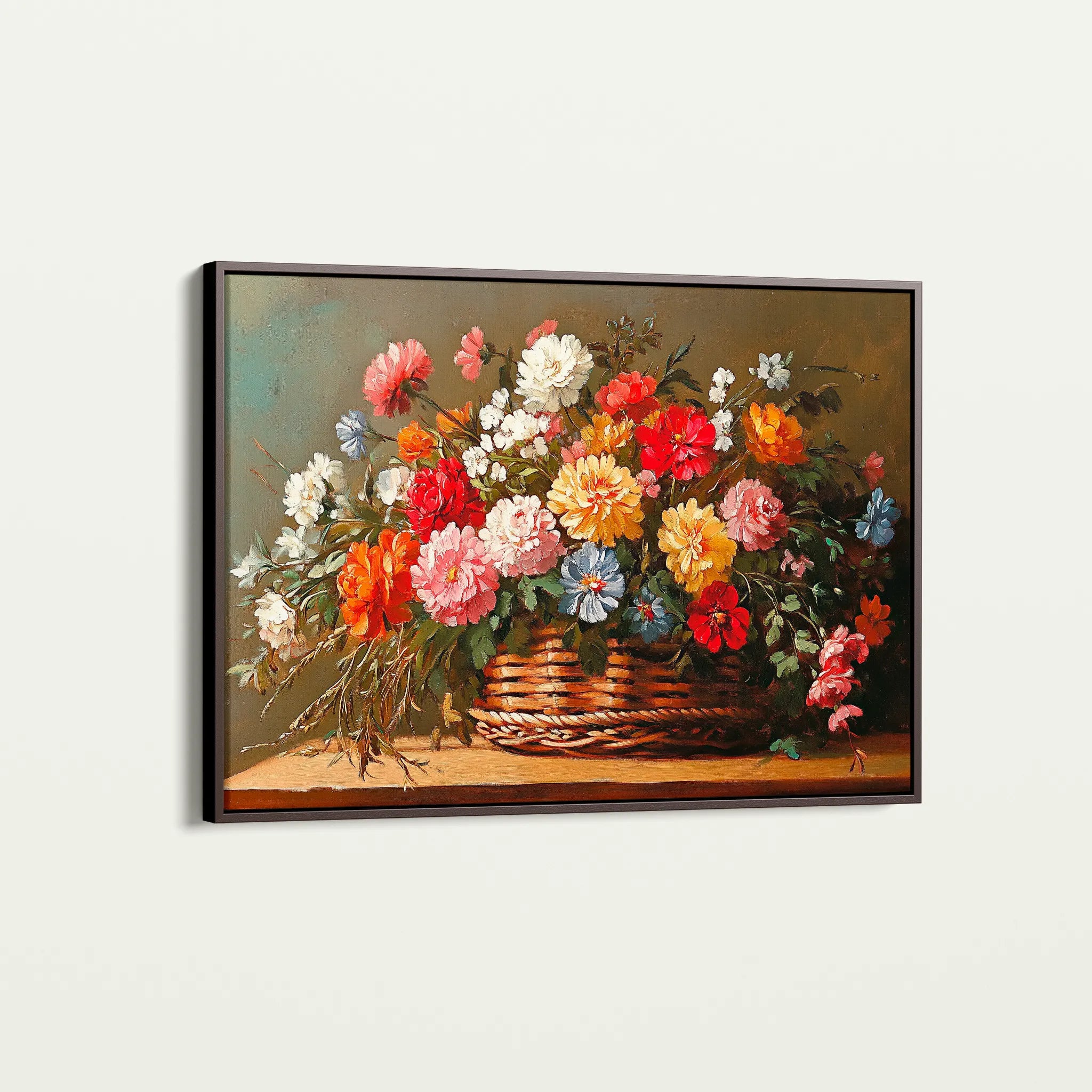 Floral 1182 Canvas Art 60 x 40 cm / Black