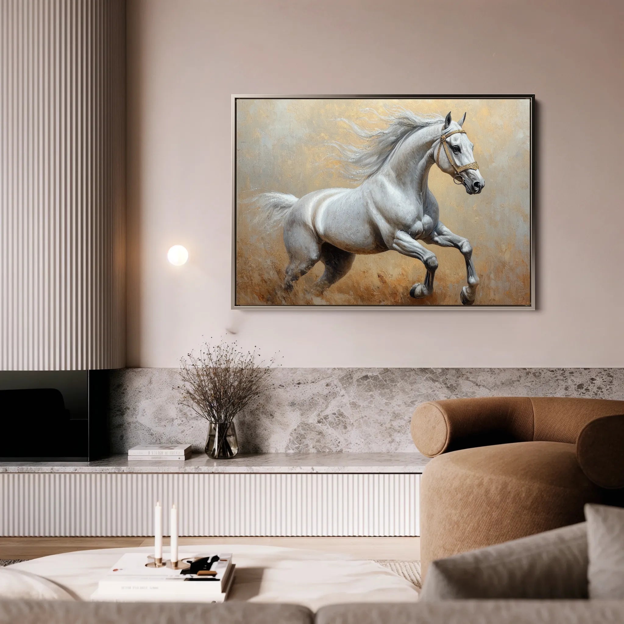Horses 119 Canvas Art 60 x 40 cm / Black