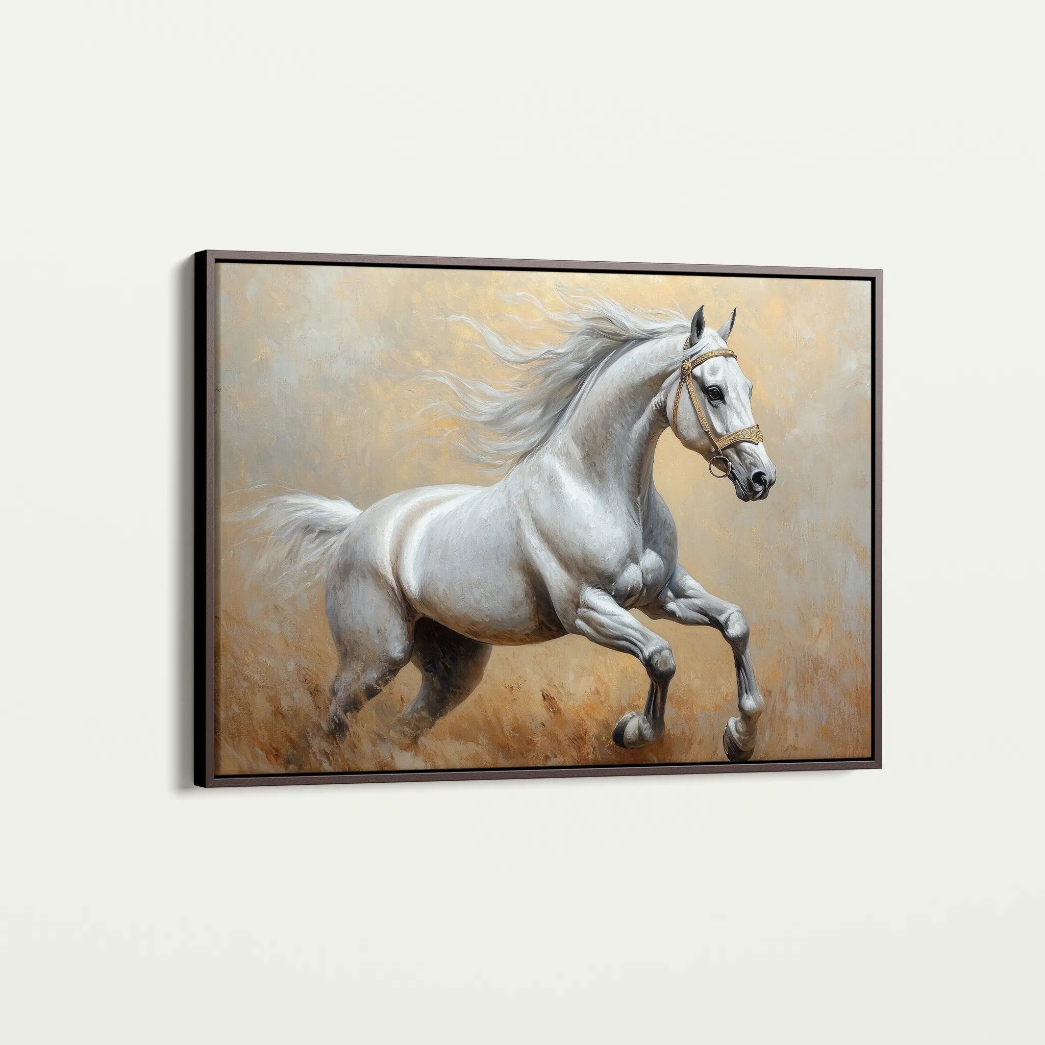 Horses 119 Canvas Art 60 x 40 cm / Black