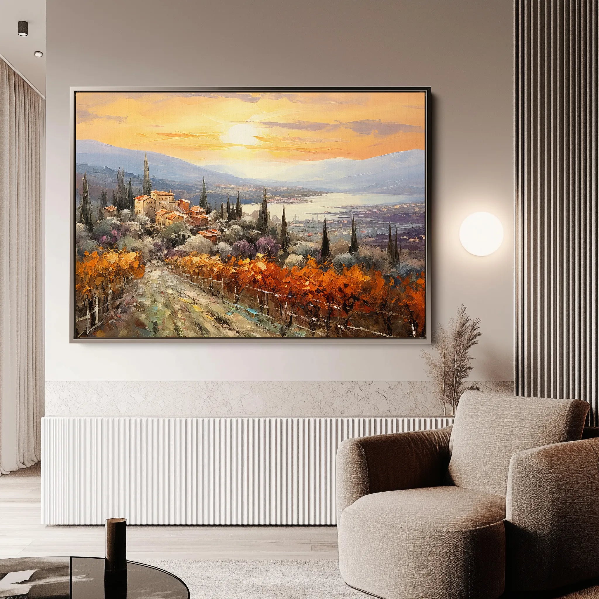 Landscape 119 Canvas Art 60 x 40 cm / Black