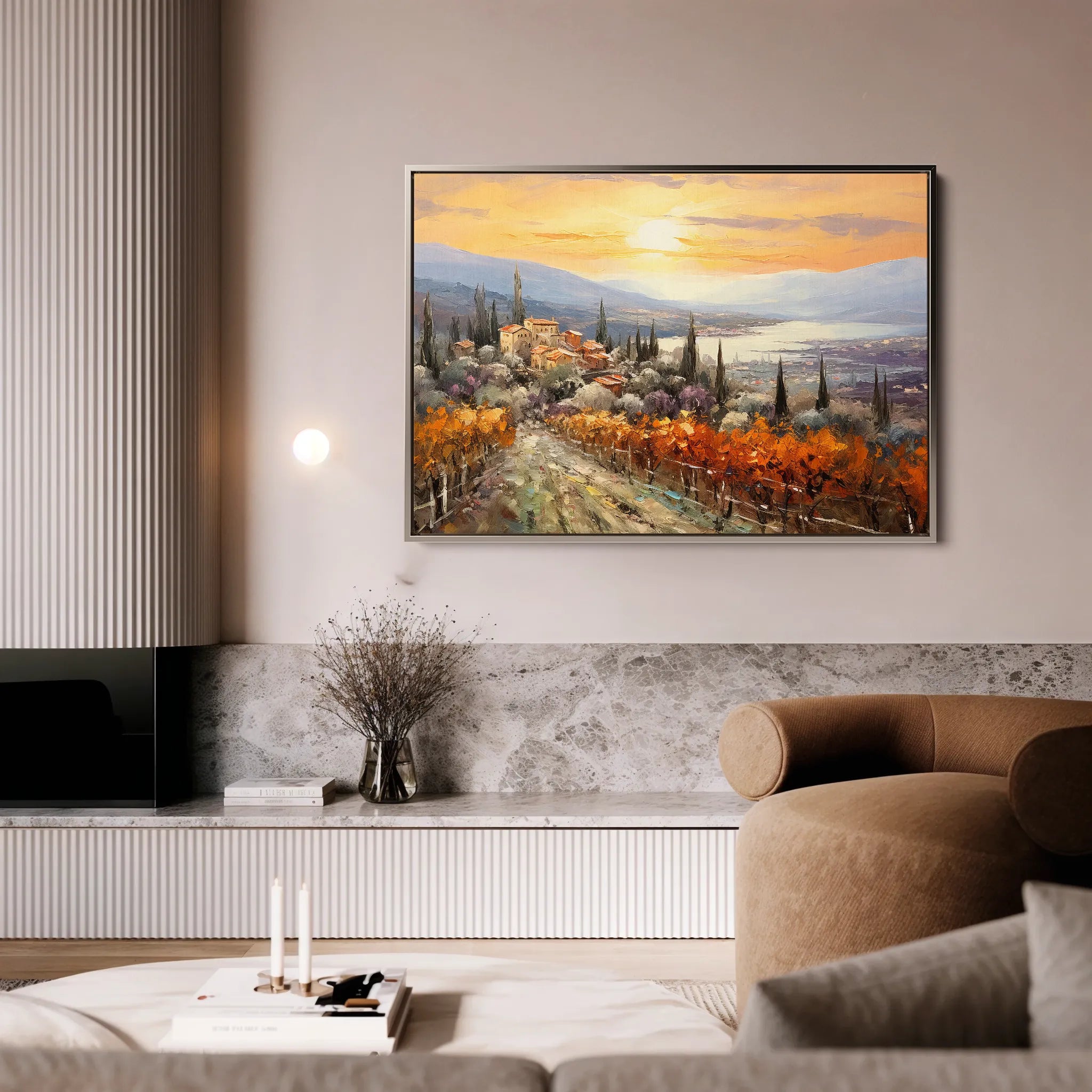 Landscape 119 Canvas Art 60 x 40 cm / Black
