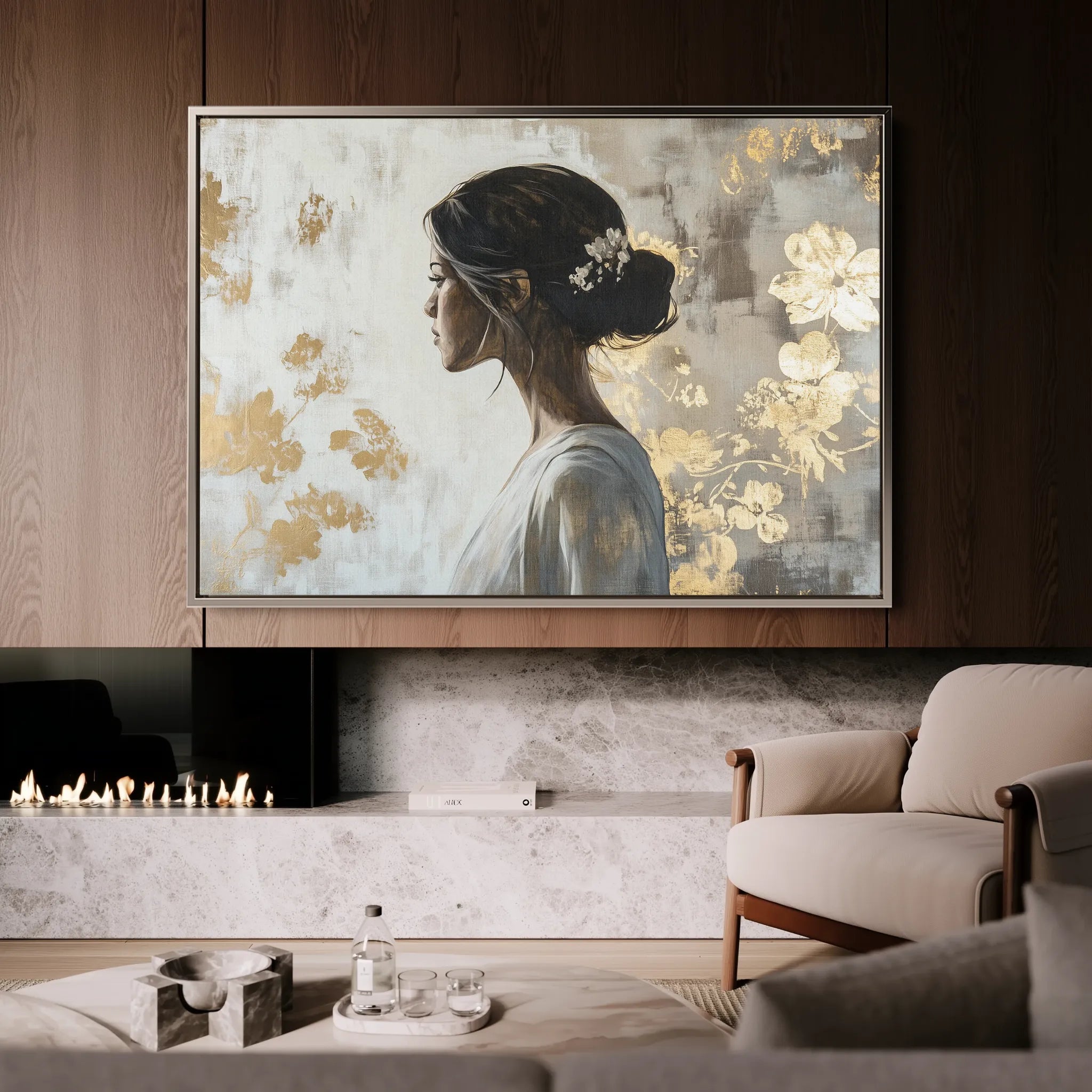Portrait 119 Canvas Art 60 x 40 cm / Black