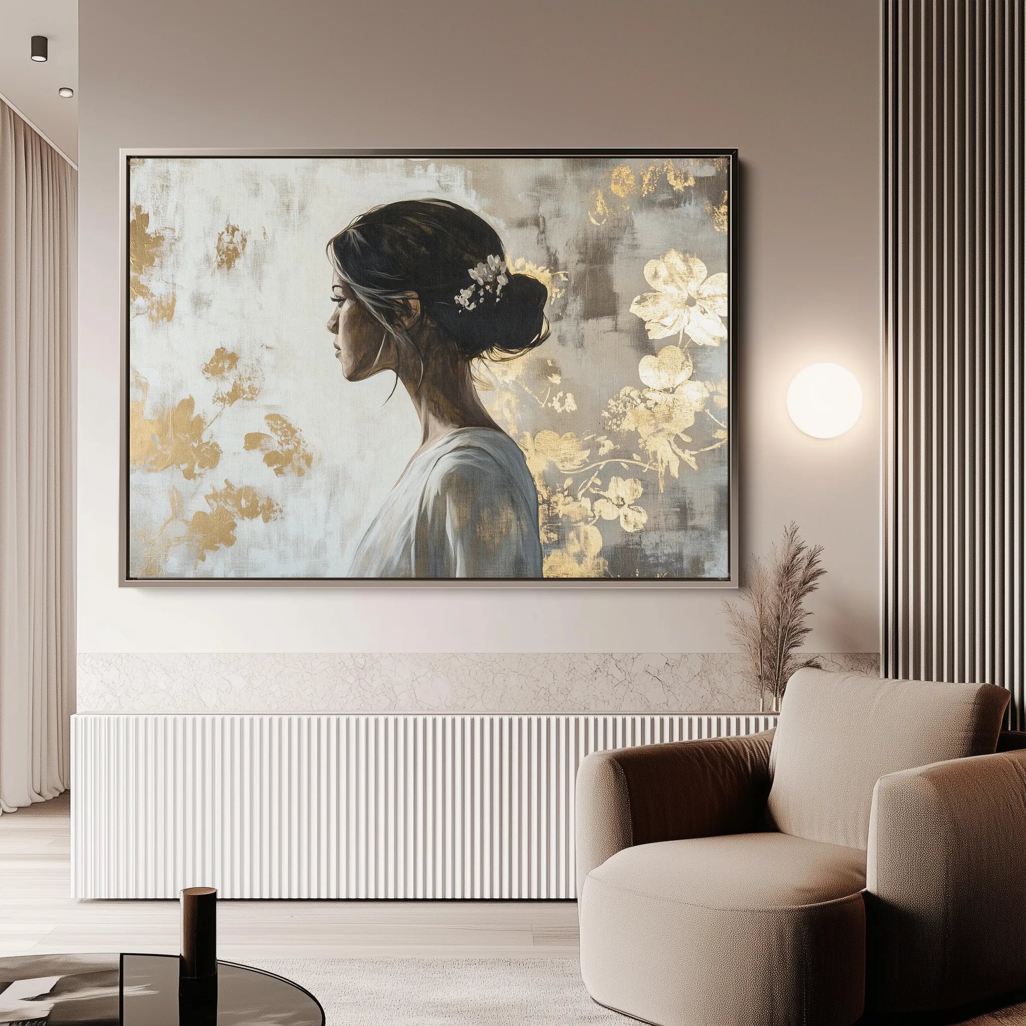 Portrait 119 Canvas Art 60 x 40 cm / Black