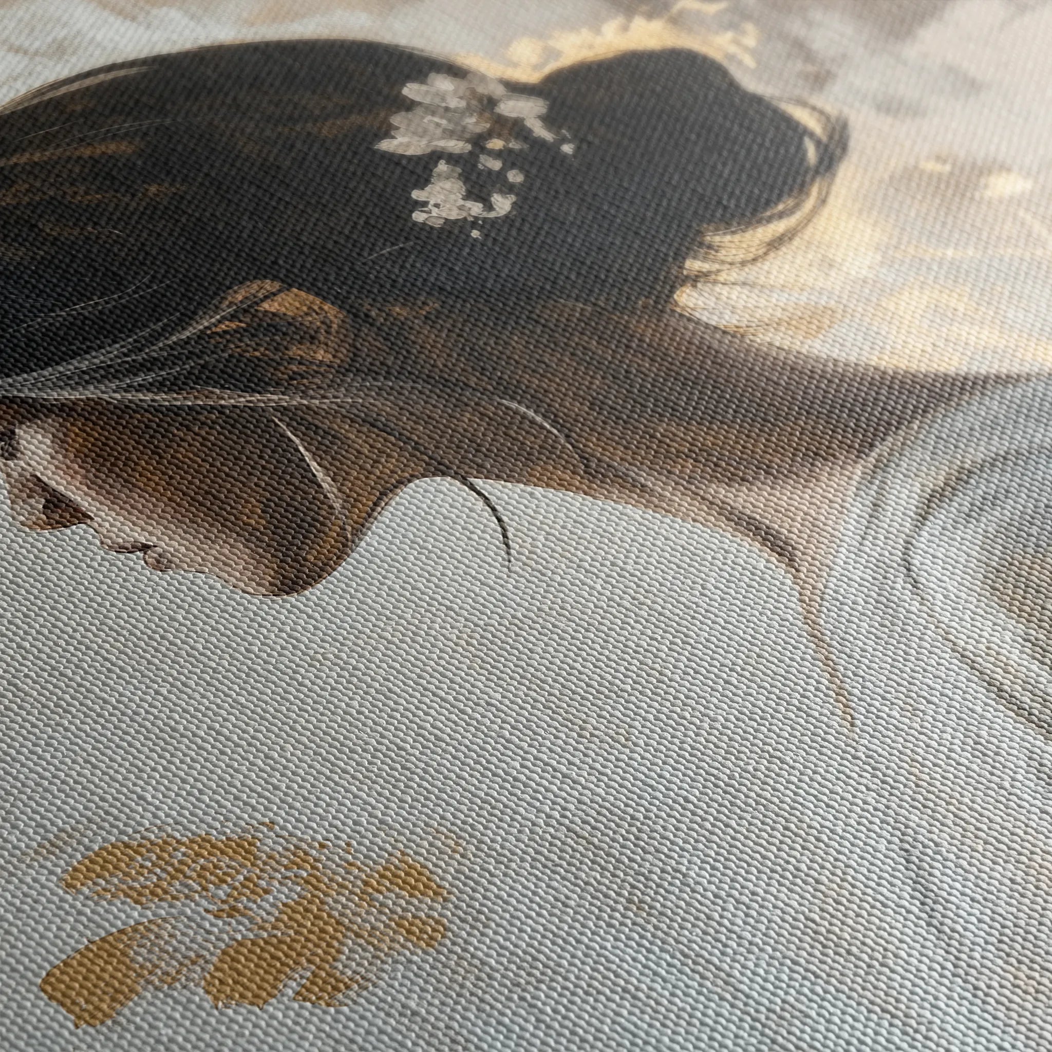 Portrait 119 Canvas Art 60 x 40 cm / Black