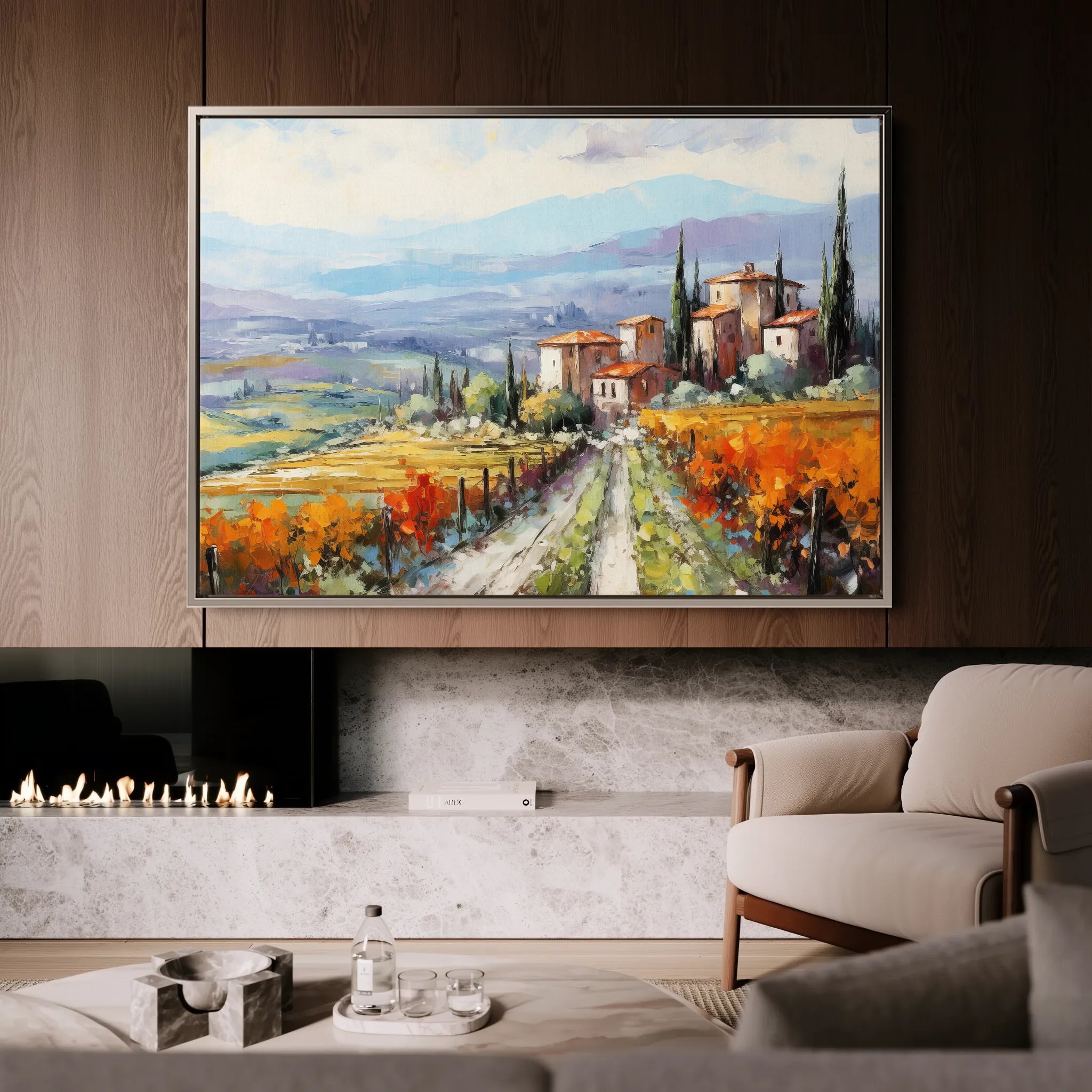 Landscape 120 Canvas Art 60 x 40 cm / Black