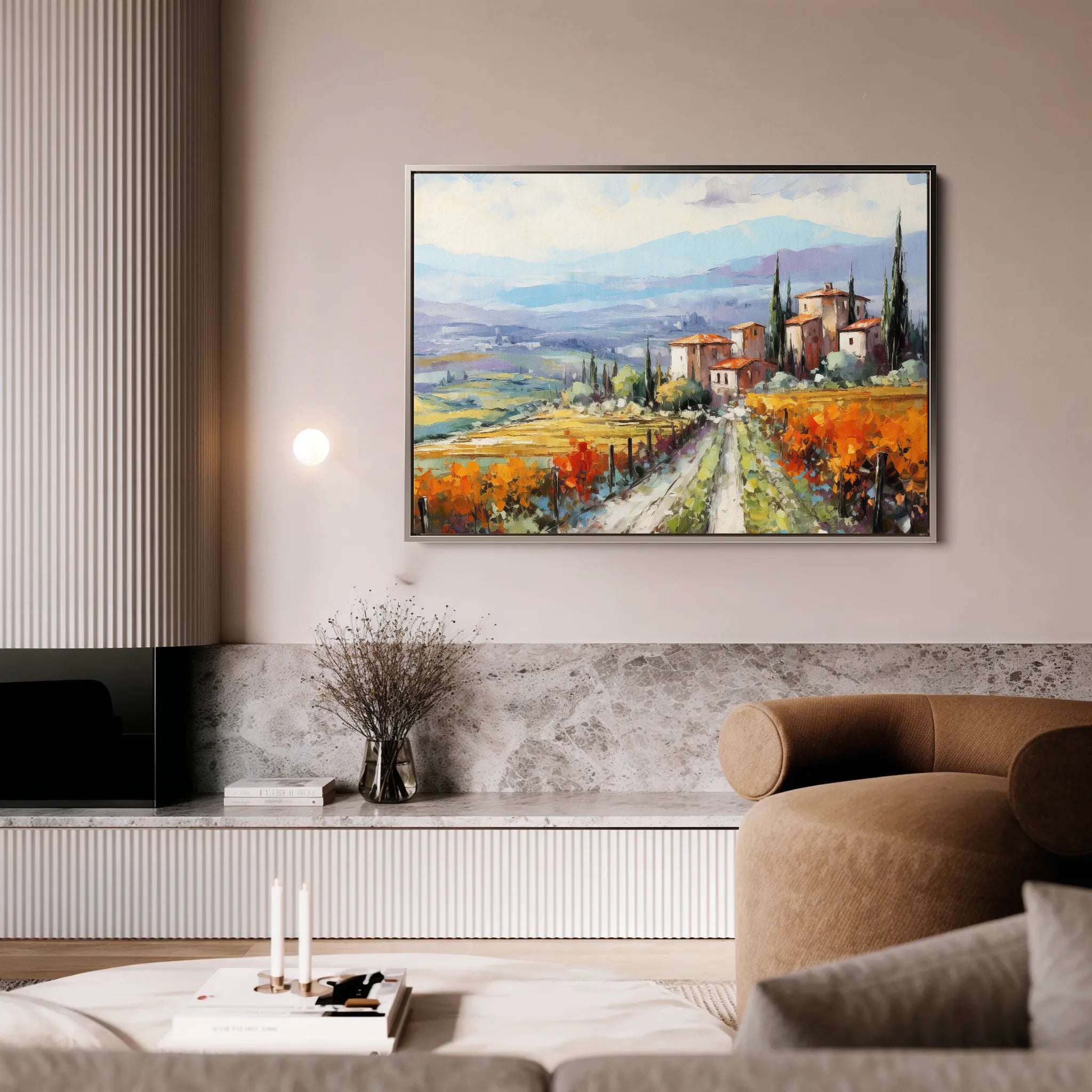 Landscape 120 Canvas Art 60 x 40 cm / Black