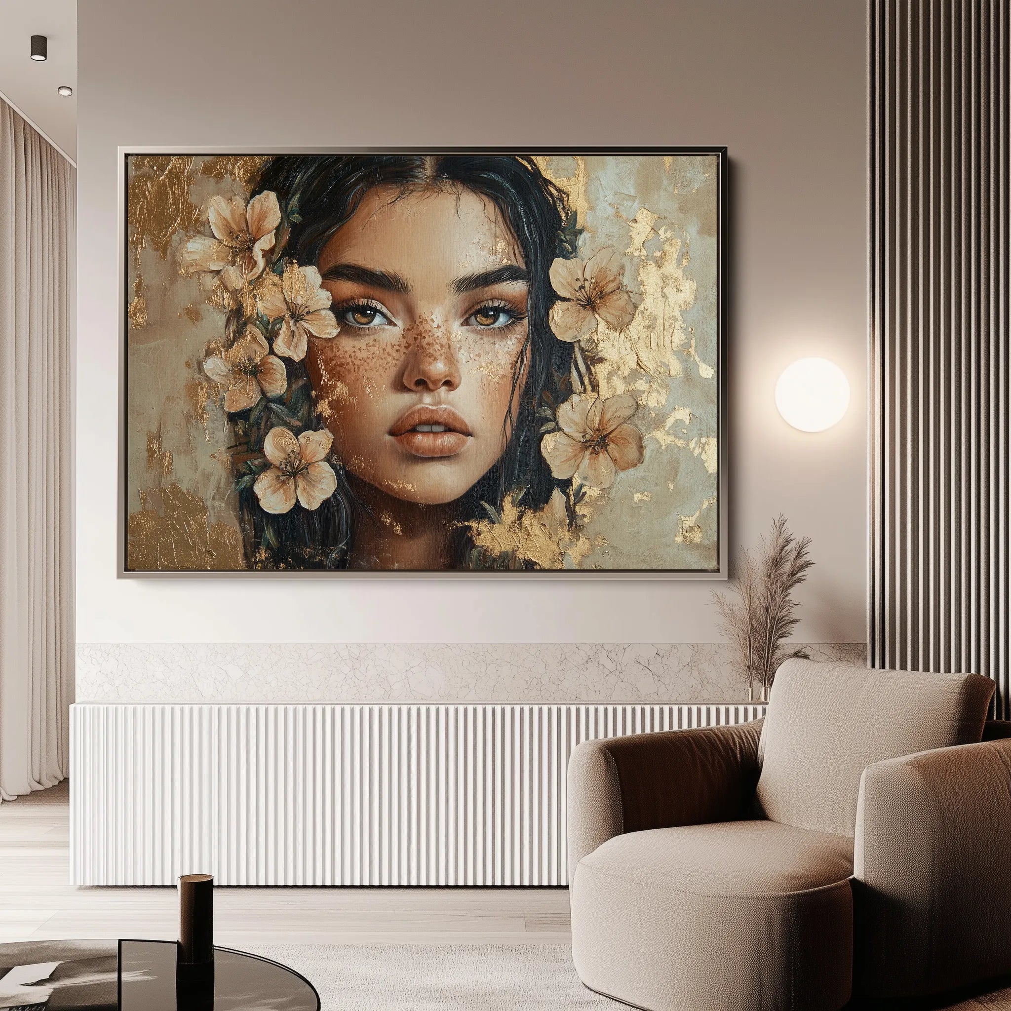 Portrait 120 Canvas Art 60 x 40 cm / Black
