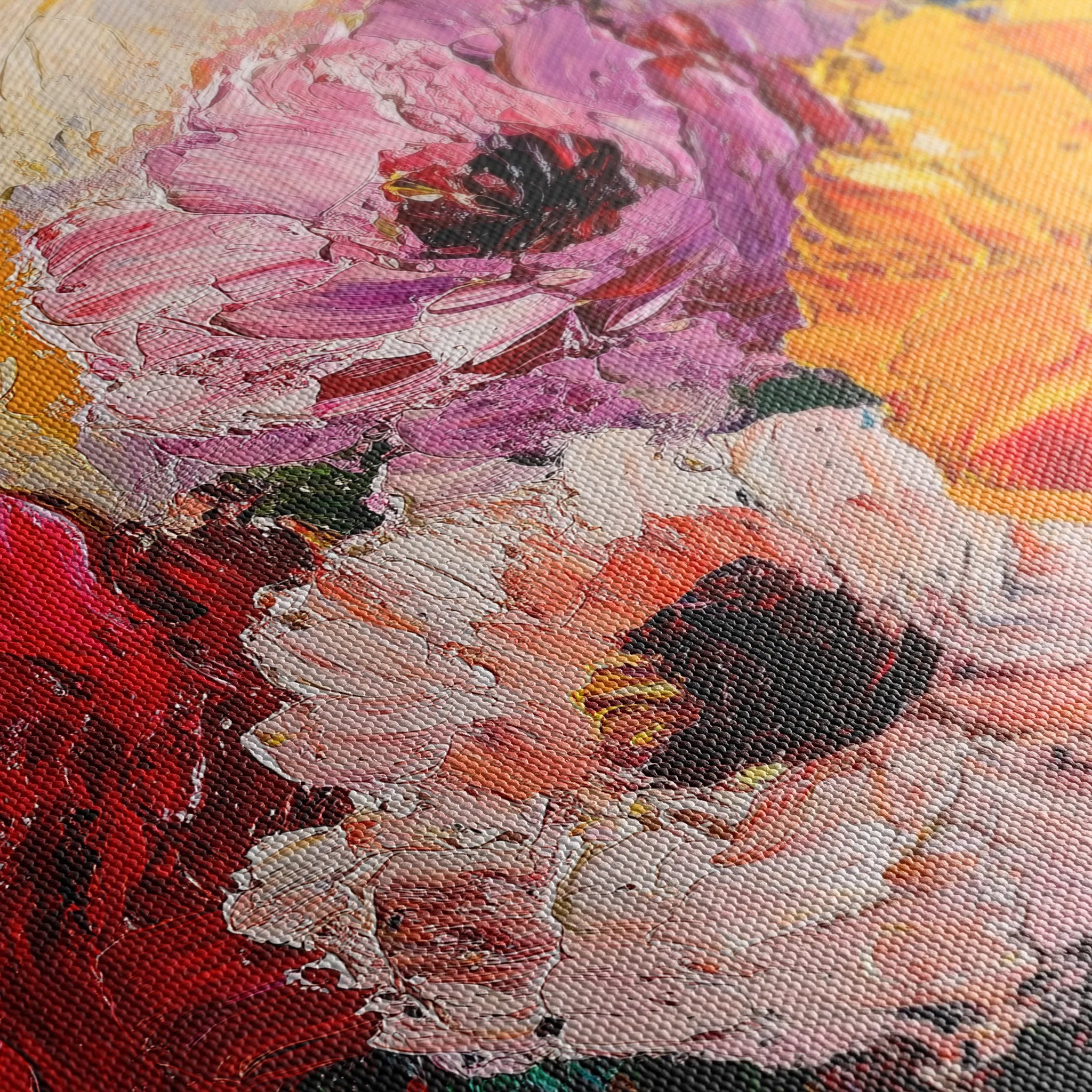 Floral 1205 Canvas Art 60 x 40 cm / Black