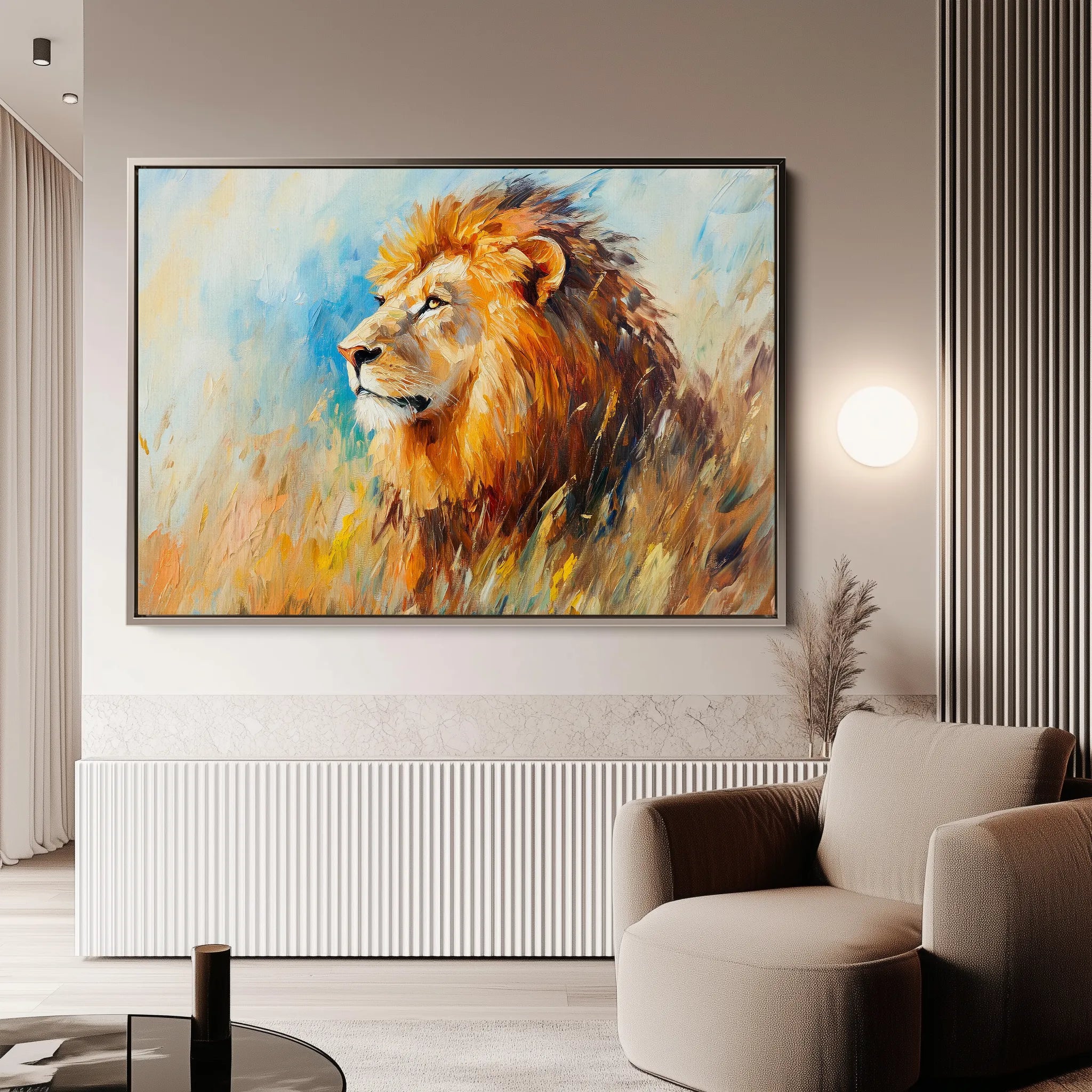 Animals 121 Canvas Art 60 x 40 cm / Black