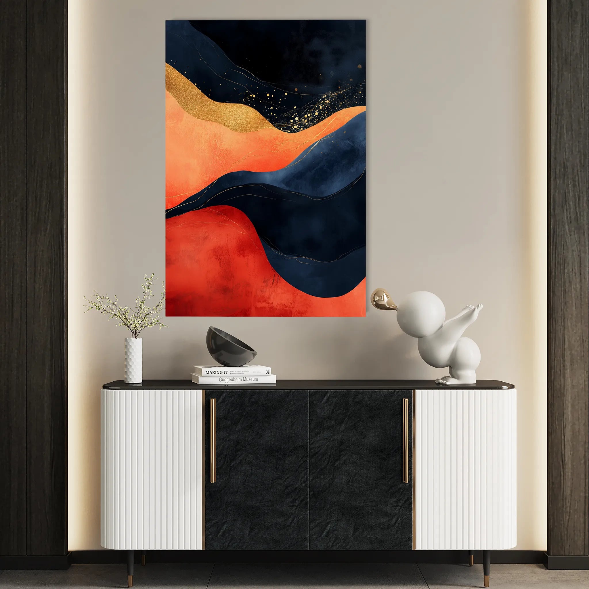 Boho 121 Canvas Art 60 x 40 cm / Black