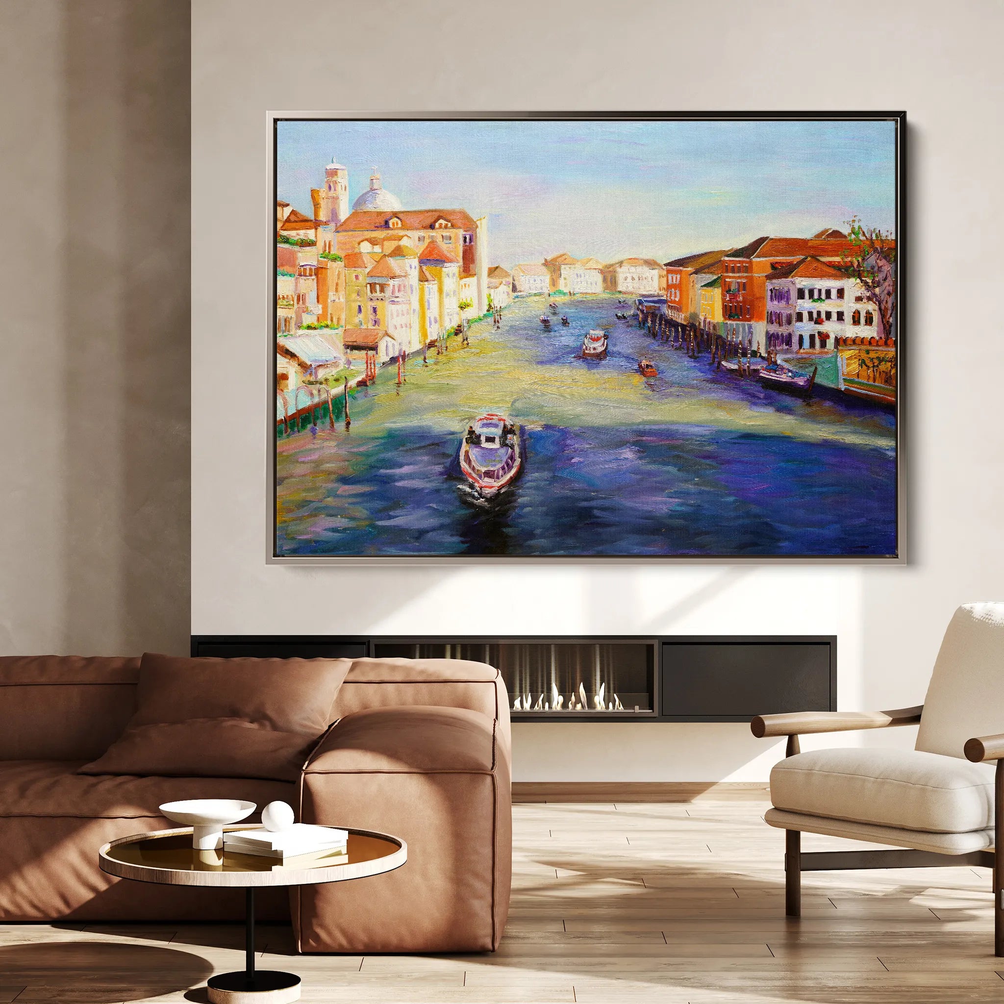 Landscape 121 Canvas Art 60 x 40 cm / Black