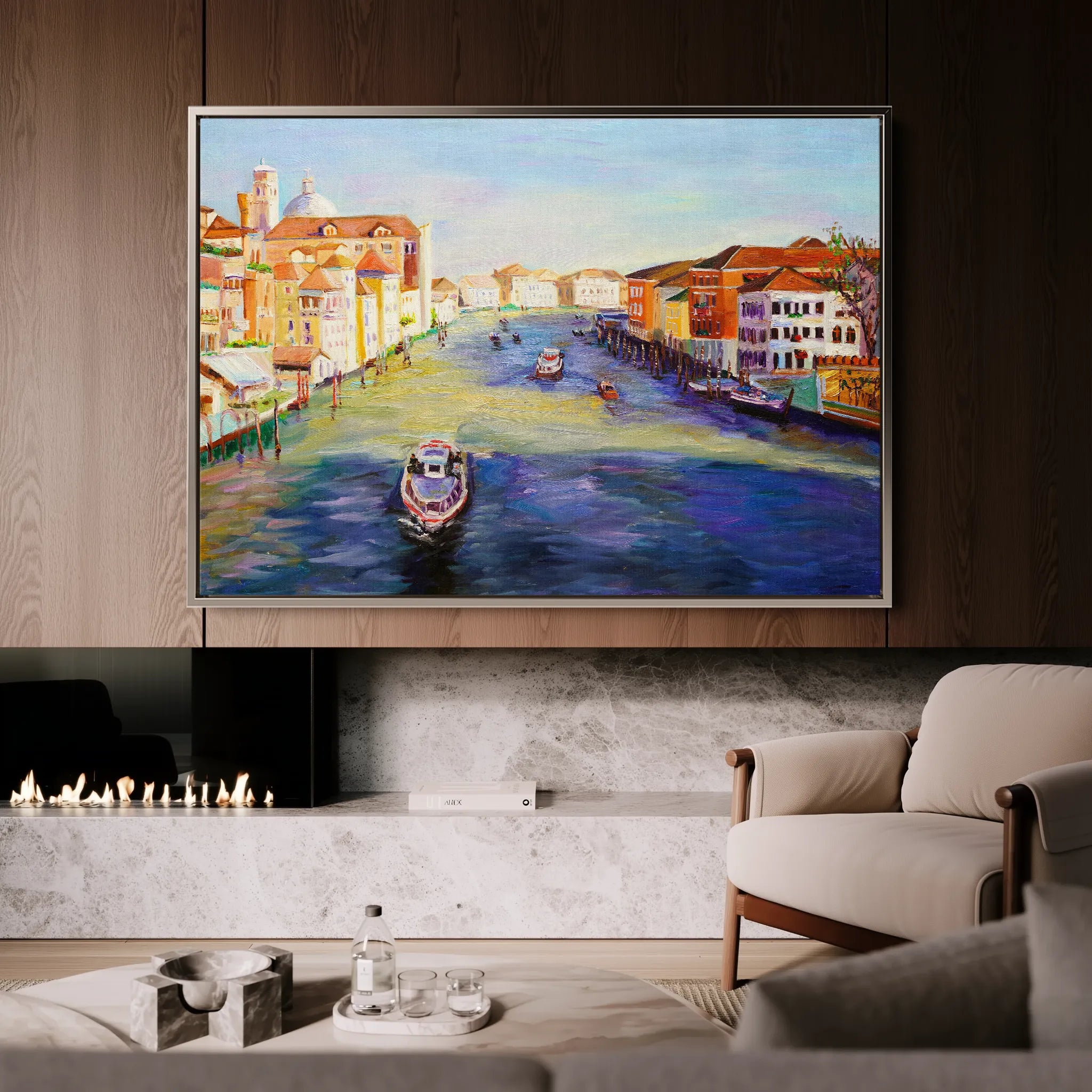Landscape 121 Canvas Art 60 x 40 cm / Black