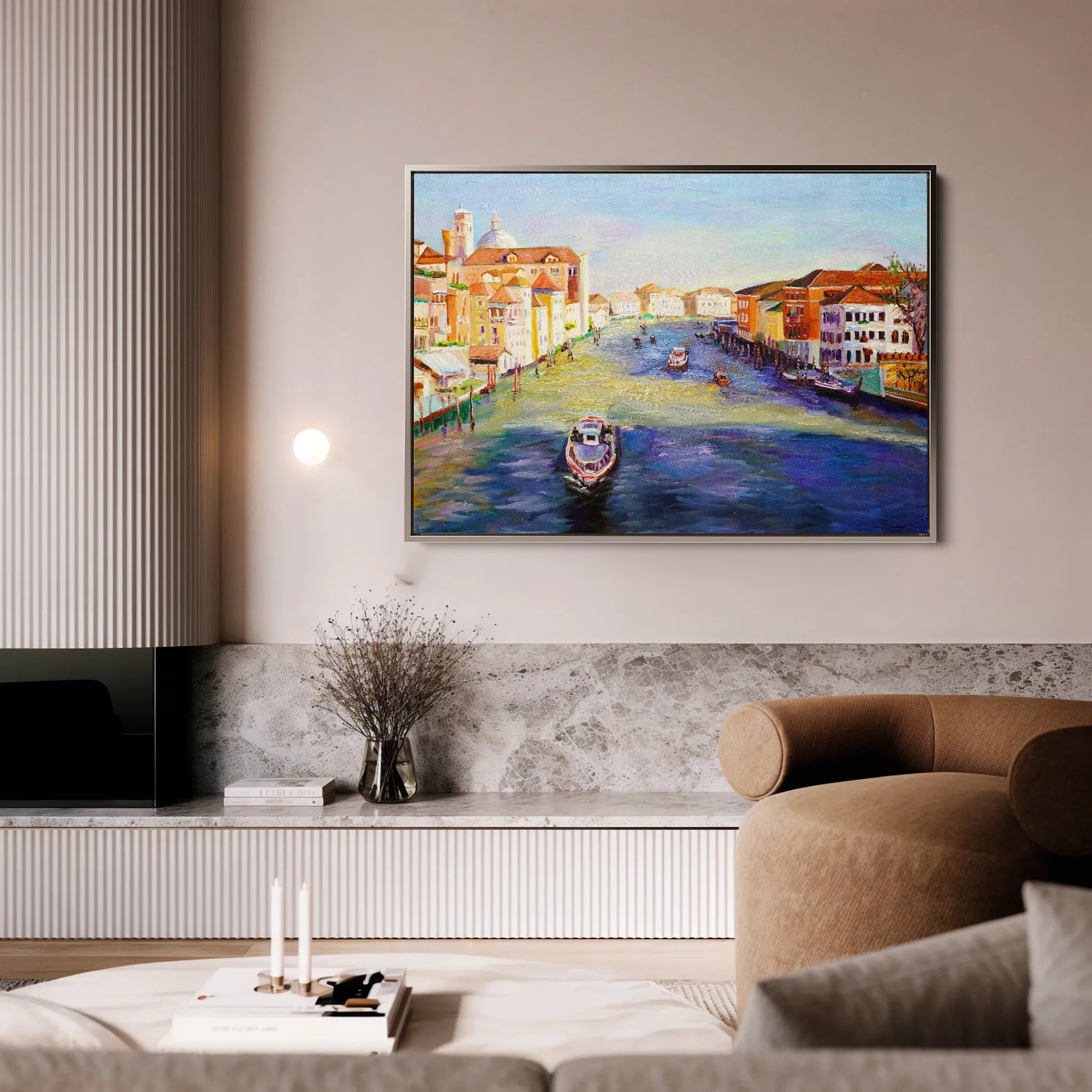 Landscape 121 Canvas Art 60 x 40 cm / Black