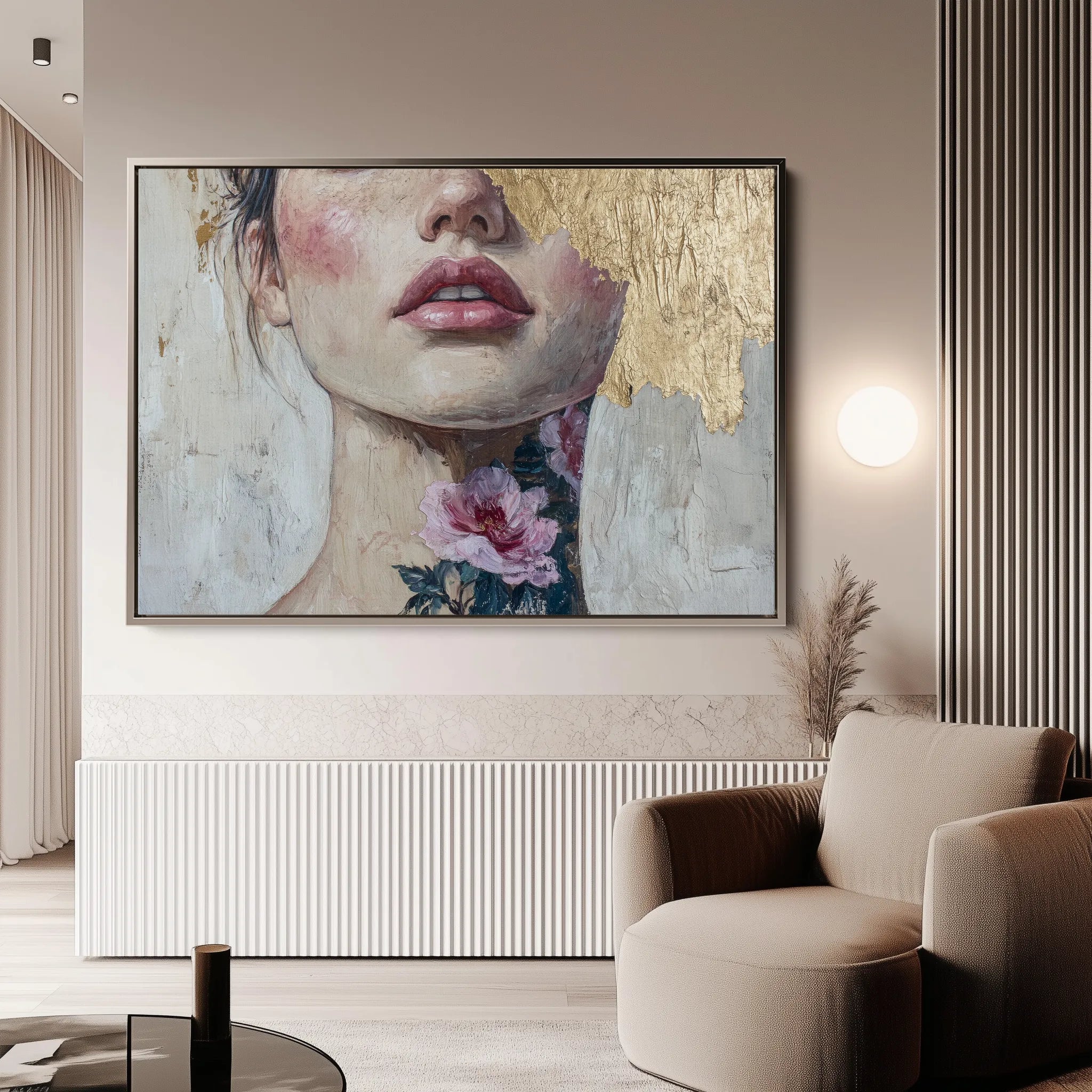Portrait 121 Canvas Art 60 x 40 cm / Black