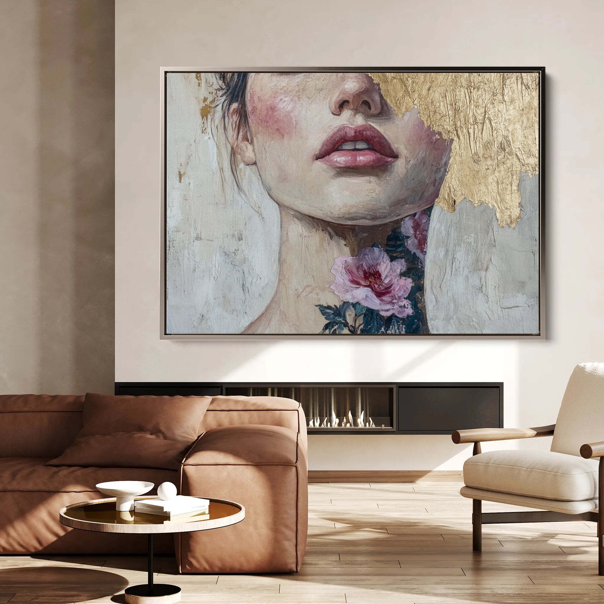 Portrait 121 Canvas Art 60 x 40 cm / Black