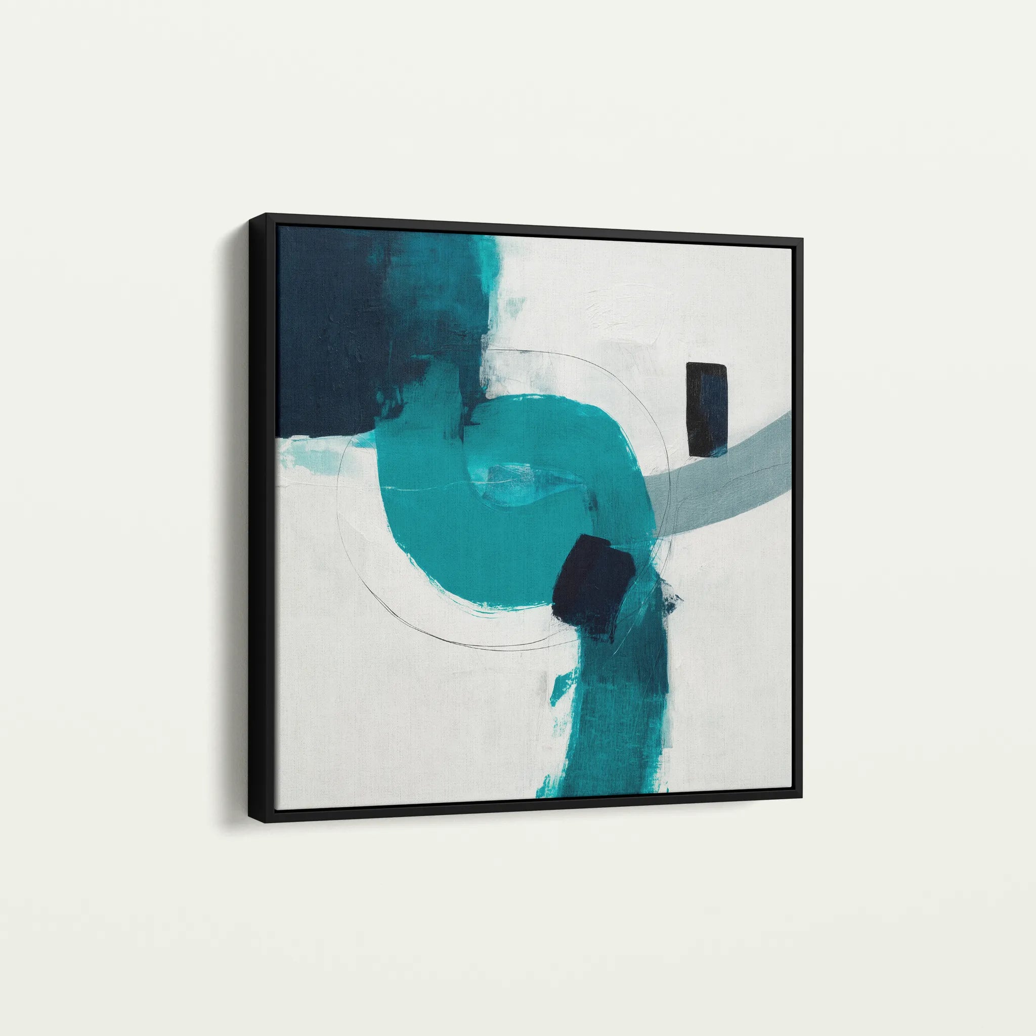 Abstract 1219 Canvas Art 60 x 60 cm / Black