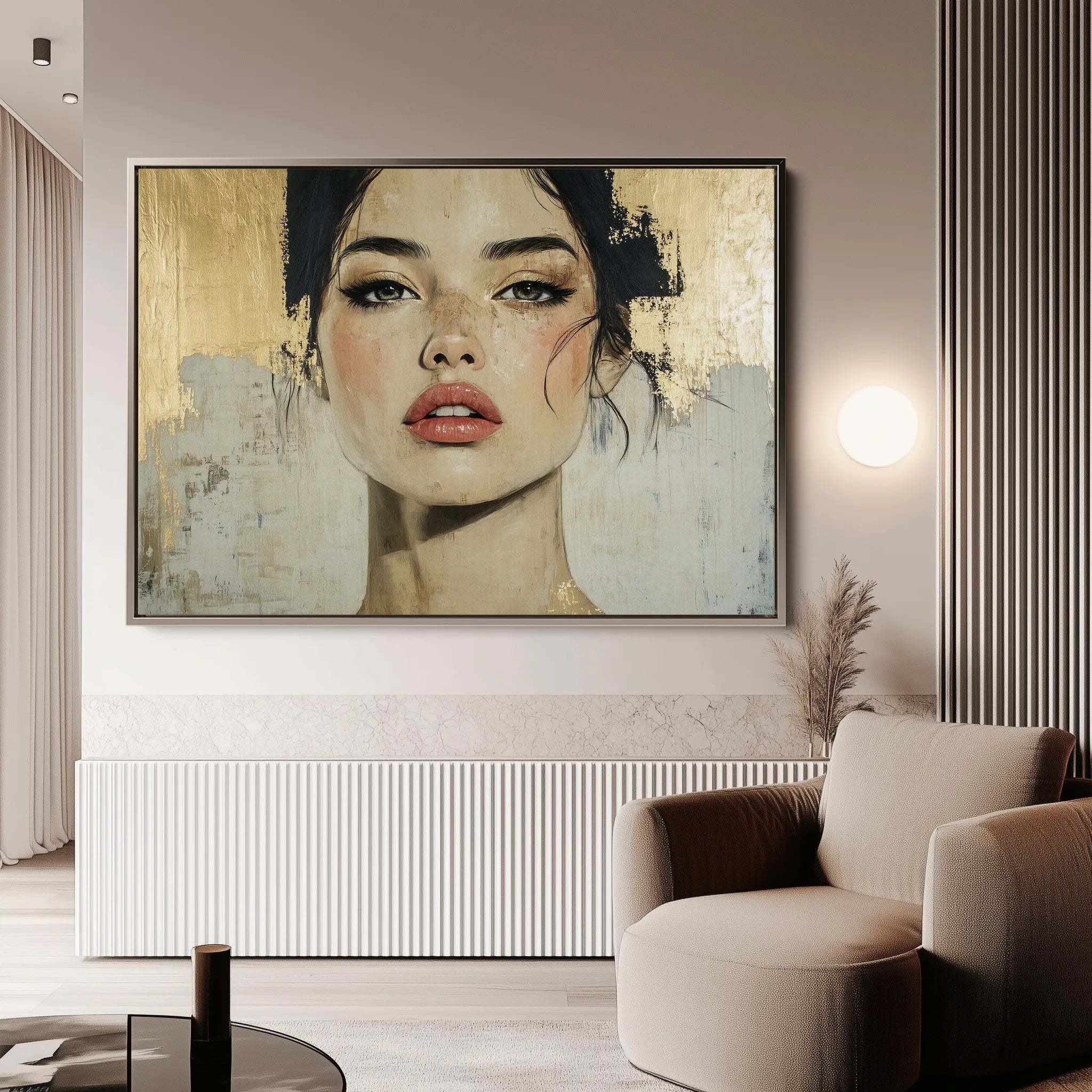 Portrait 122 Canvas Art 60 x 40 cm / Black