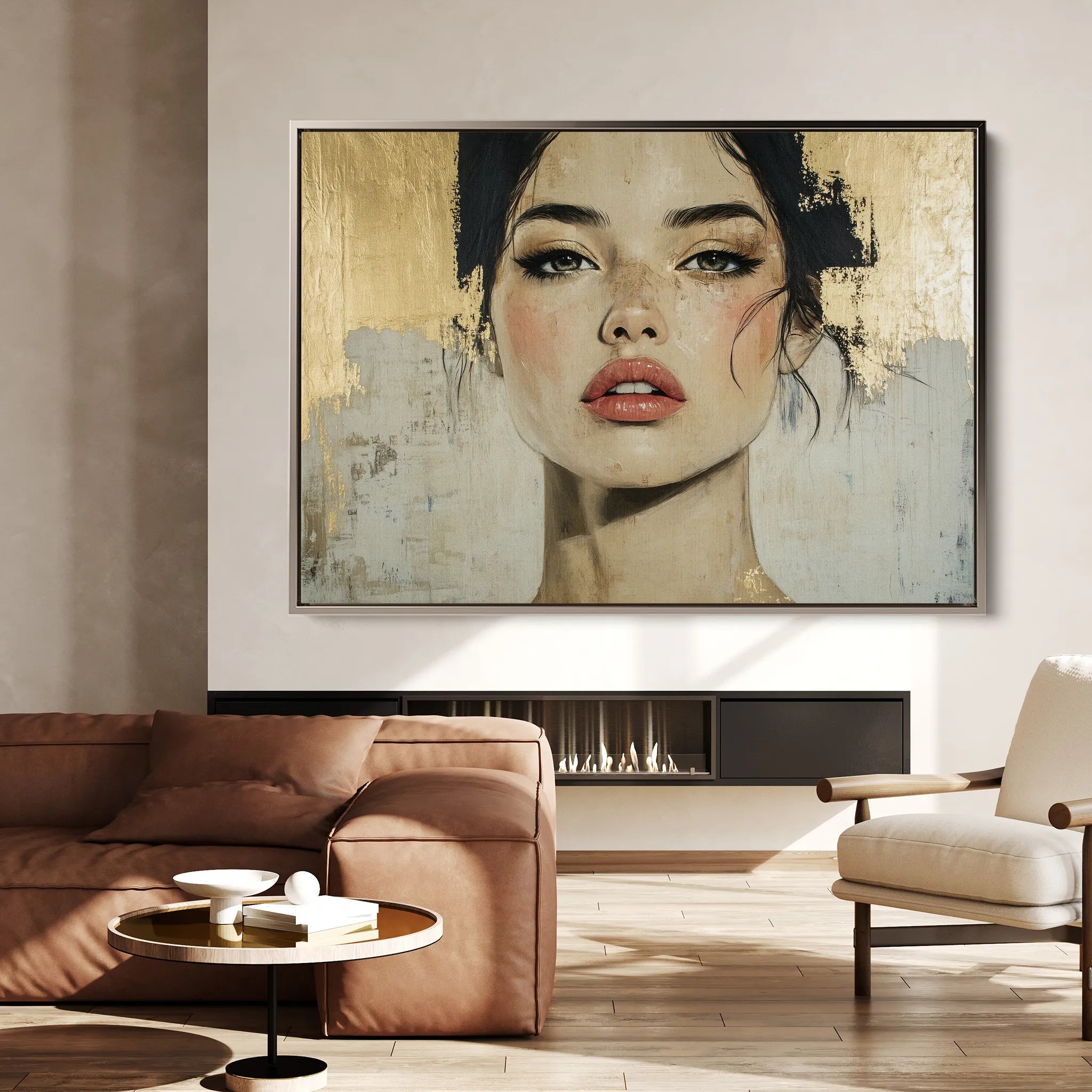 Portrait 122 Canvas Art 60 x 40 cm / Black