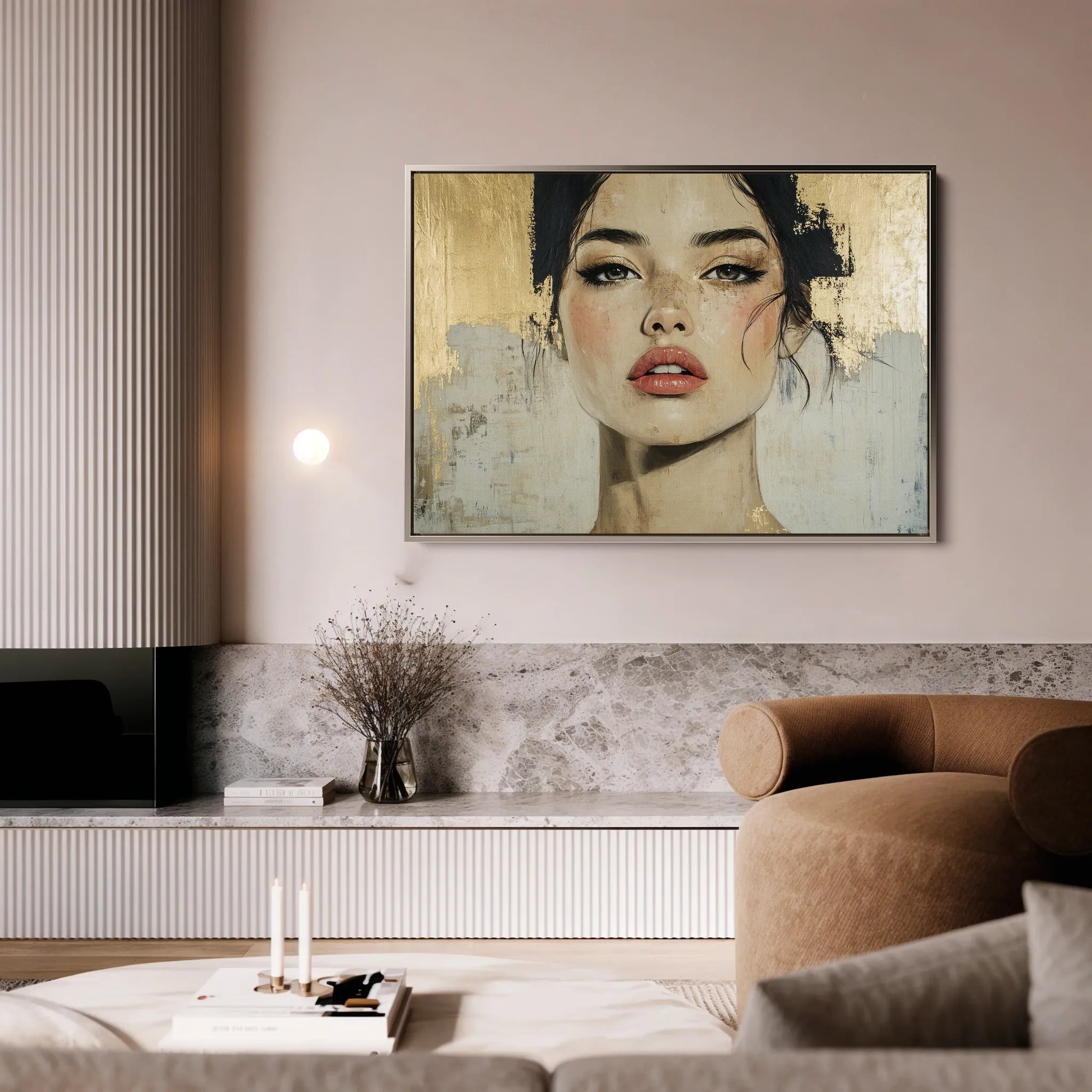 Portrait 122 Canvas Art 60 x 40 cm / Black