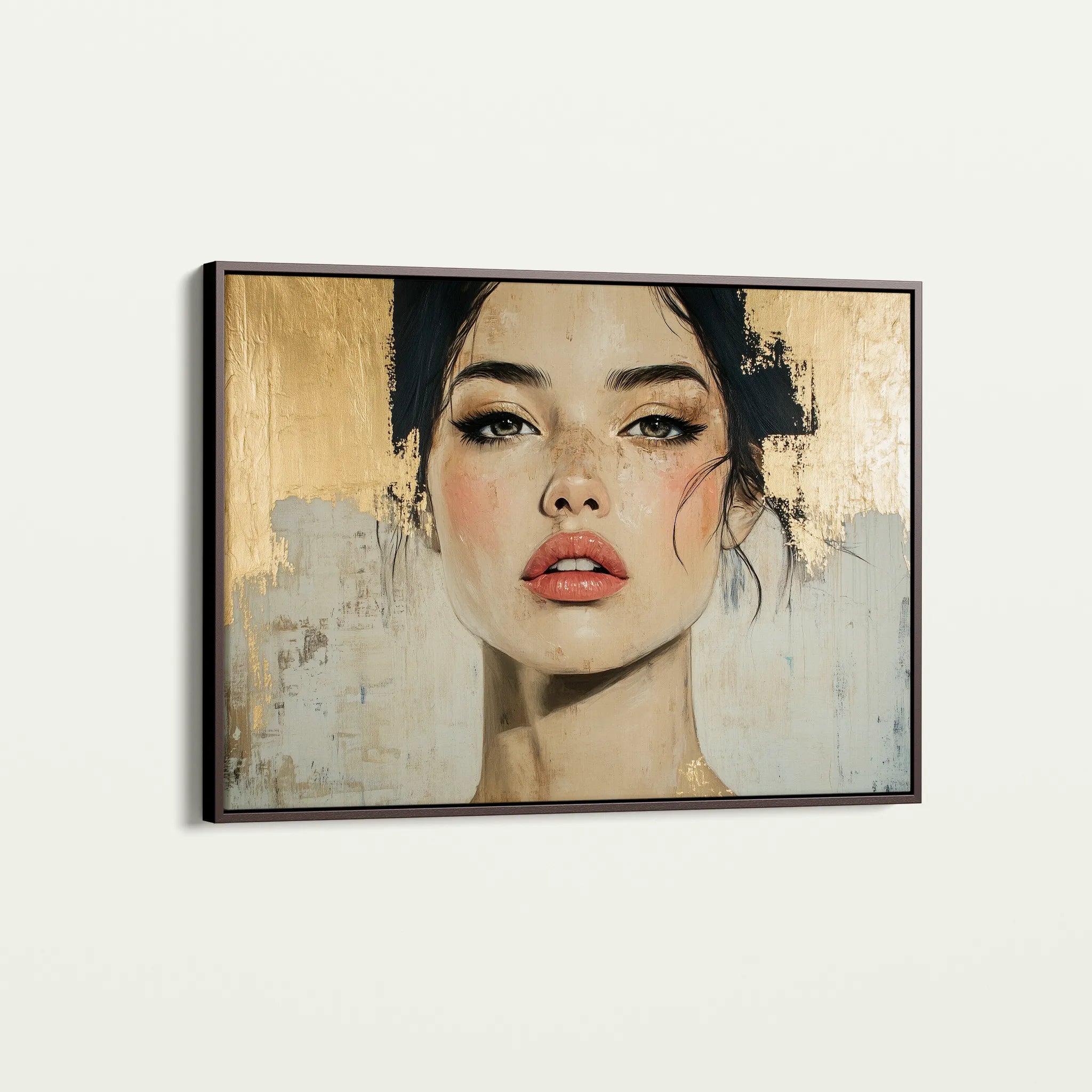Portrait 122 Canvas Art 60 x 40 cm / Black