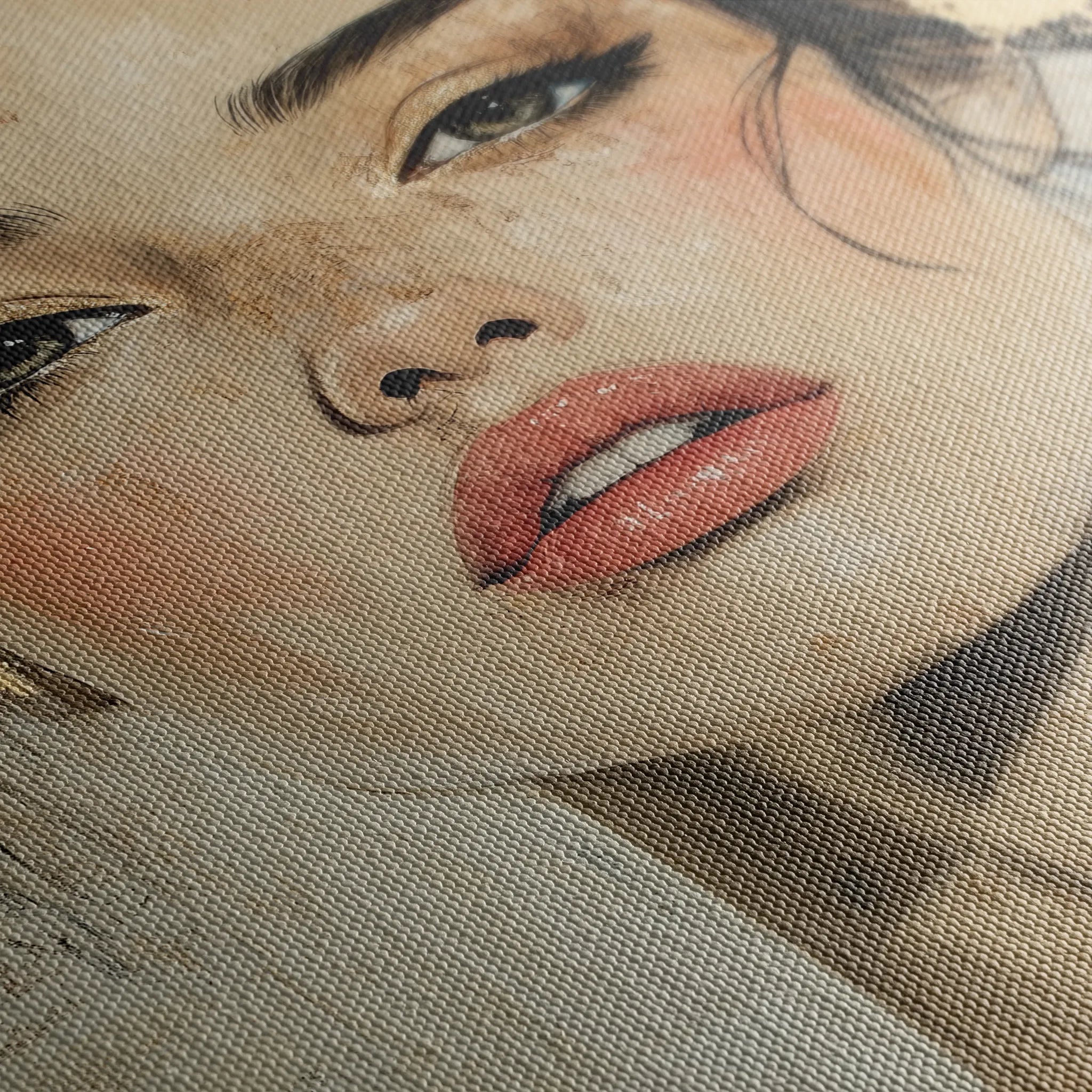 Portrait 122 Canvas Art 60 x 40 cm / Black