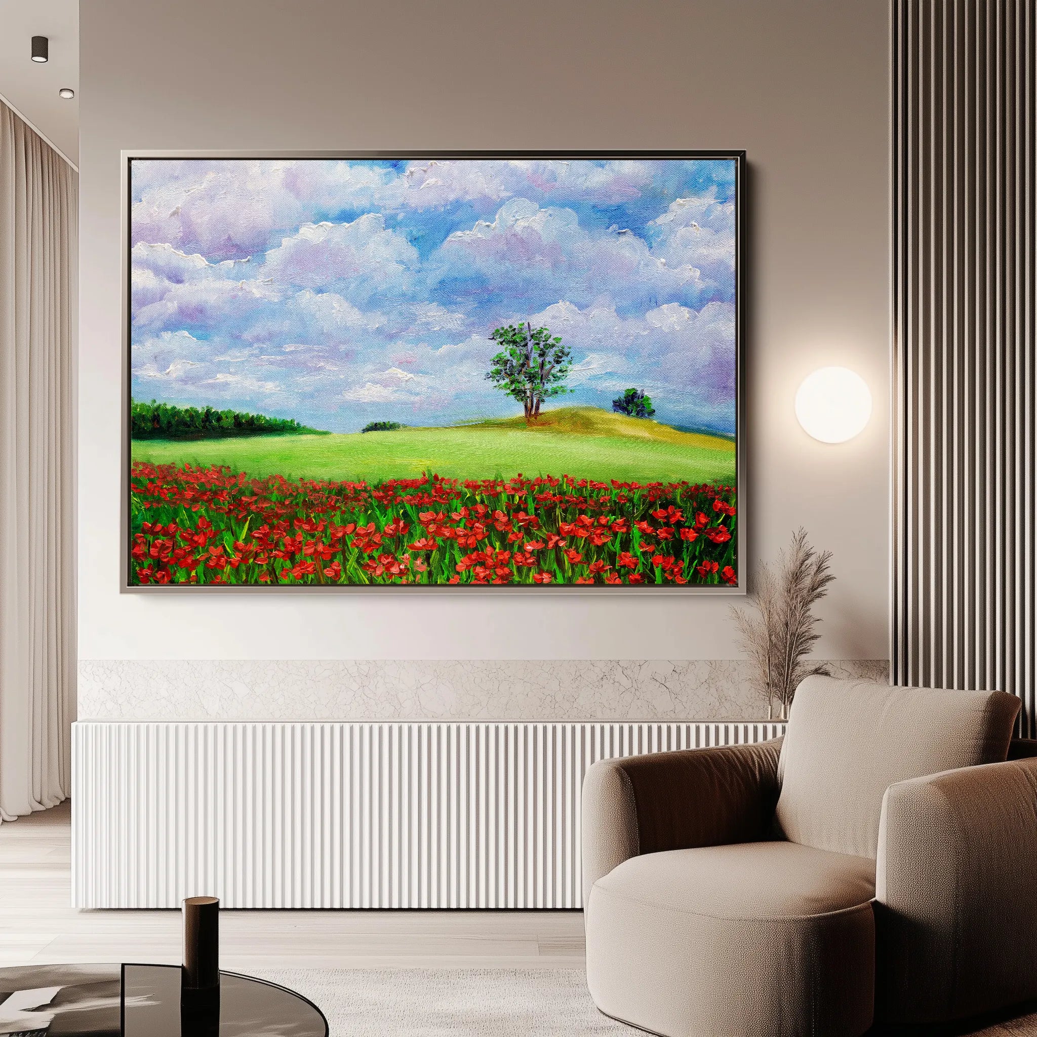 Landscape 123 Canvas Art 60 x 40 cm / Black