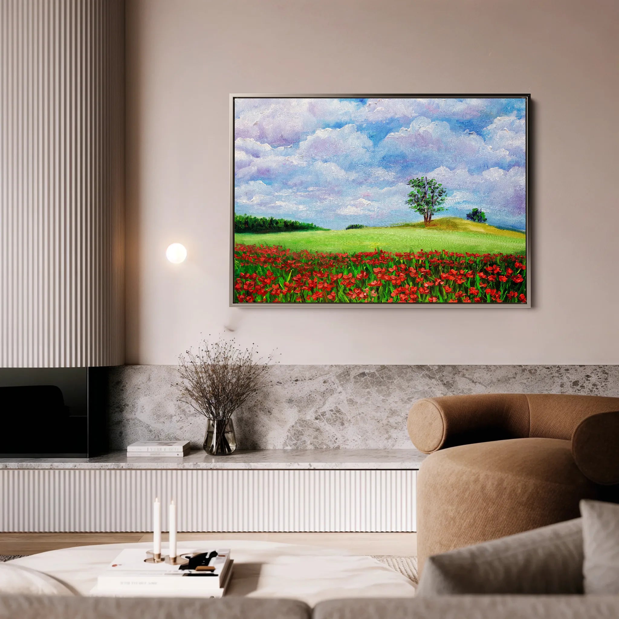 Landscape 123 Canvas Art 60 x 40 cm / Black