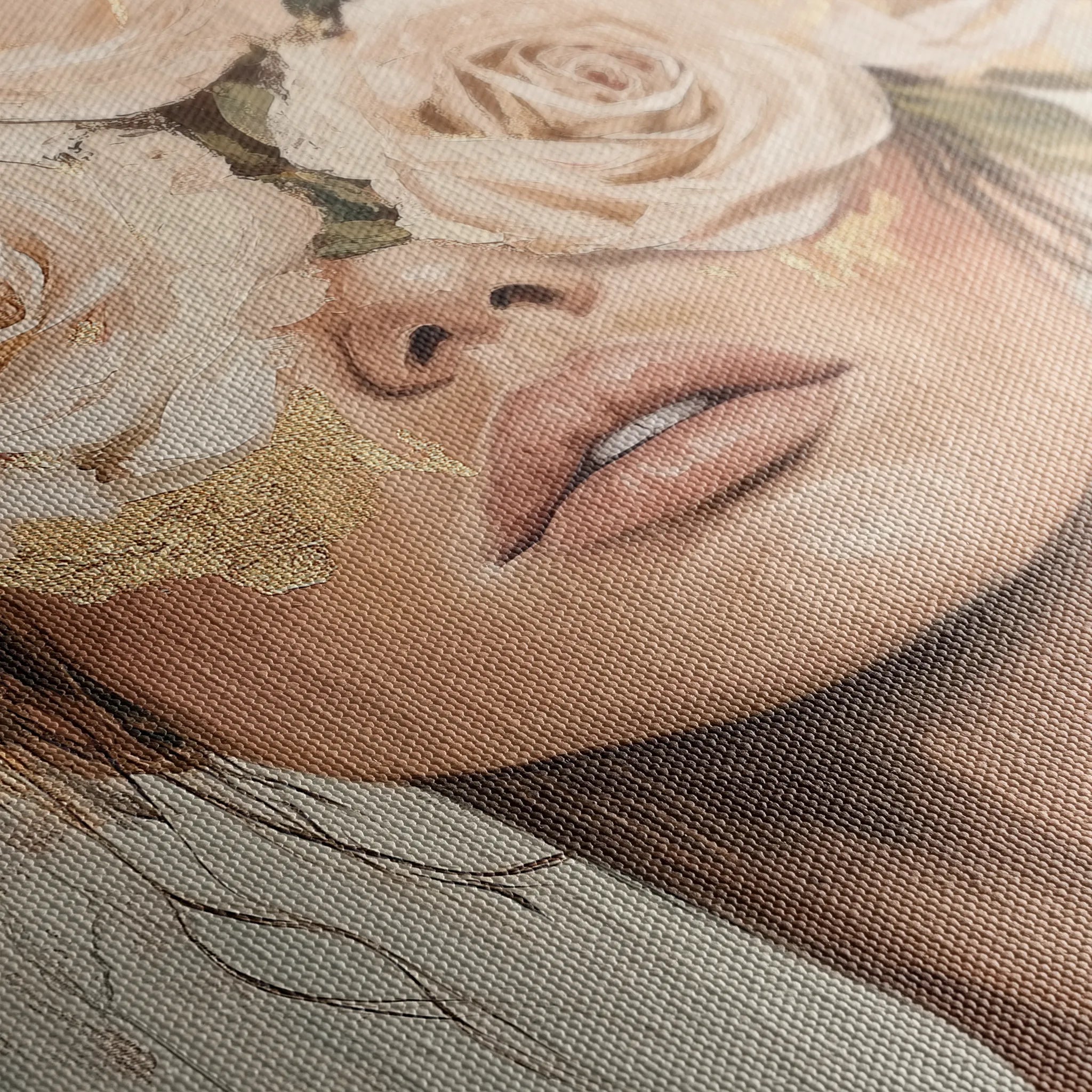 Portrait 123 Canvas Art 60 x 40 cm / Black