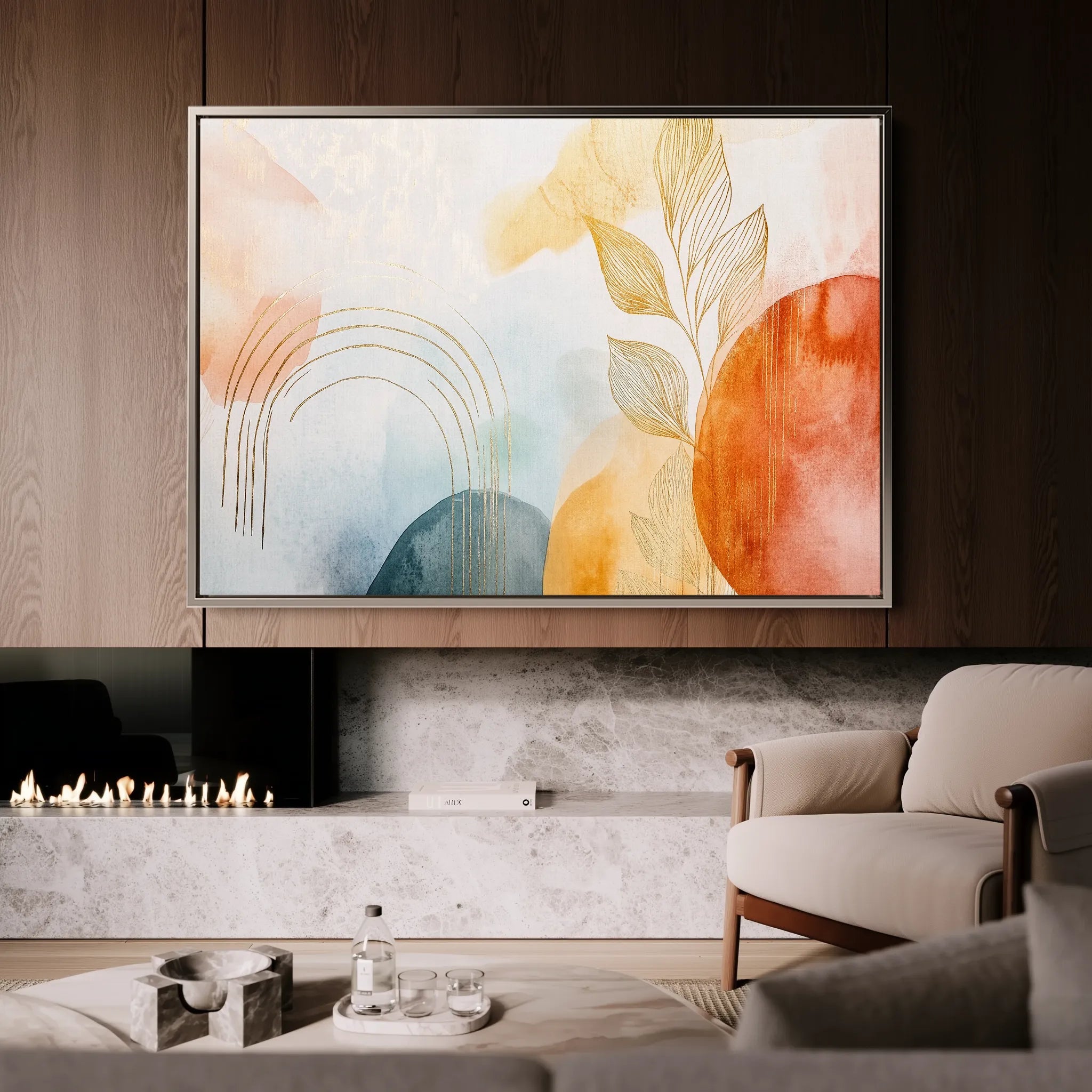 Boho 124 Canvas Art 60 x 40 cm / Black