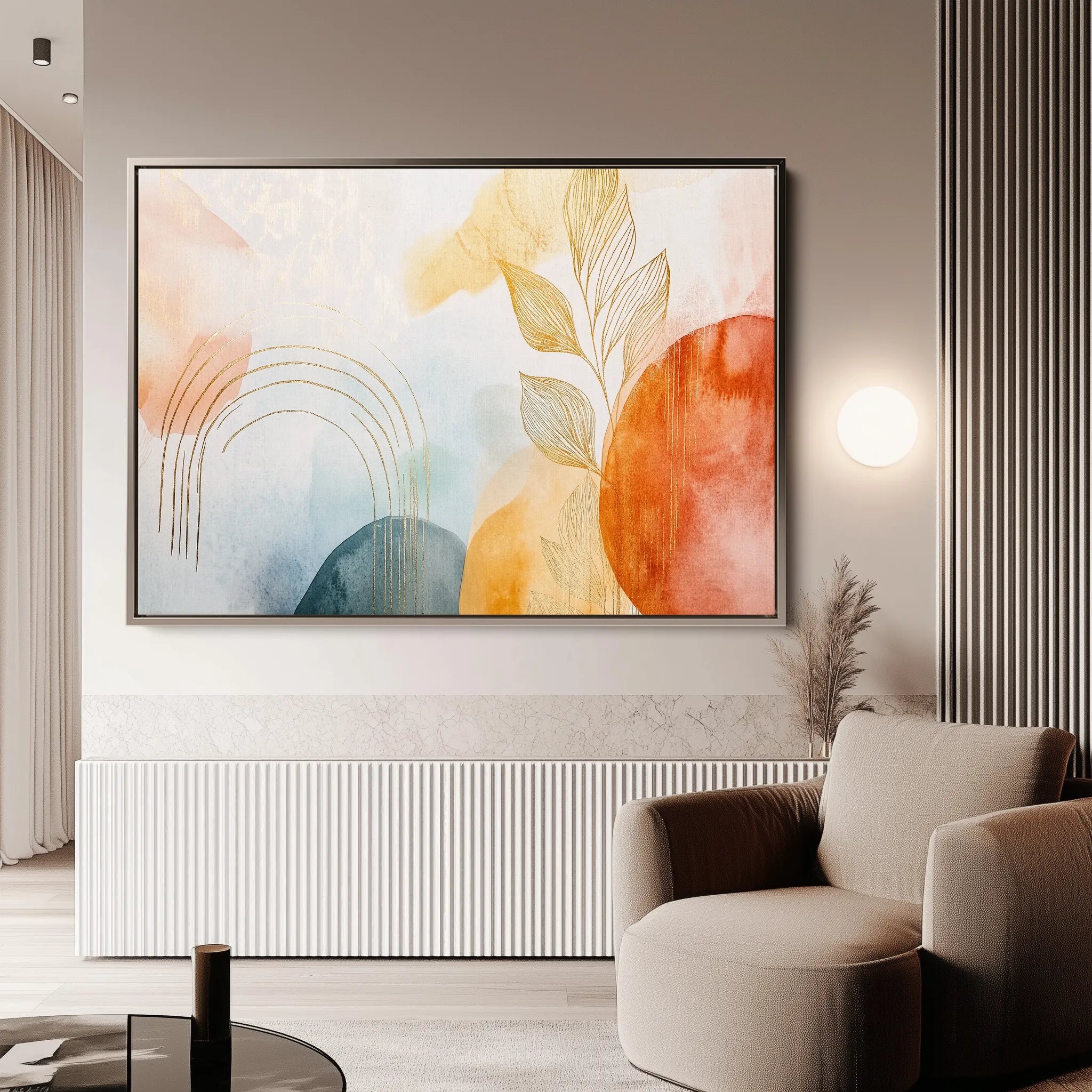 Boho 124 Canvas Art 60 x 40 cm / Black