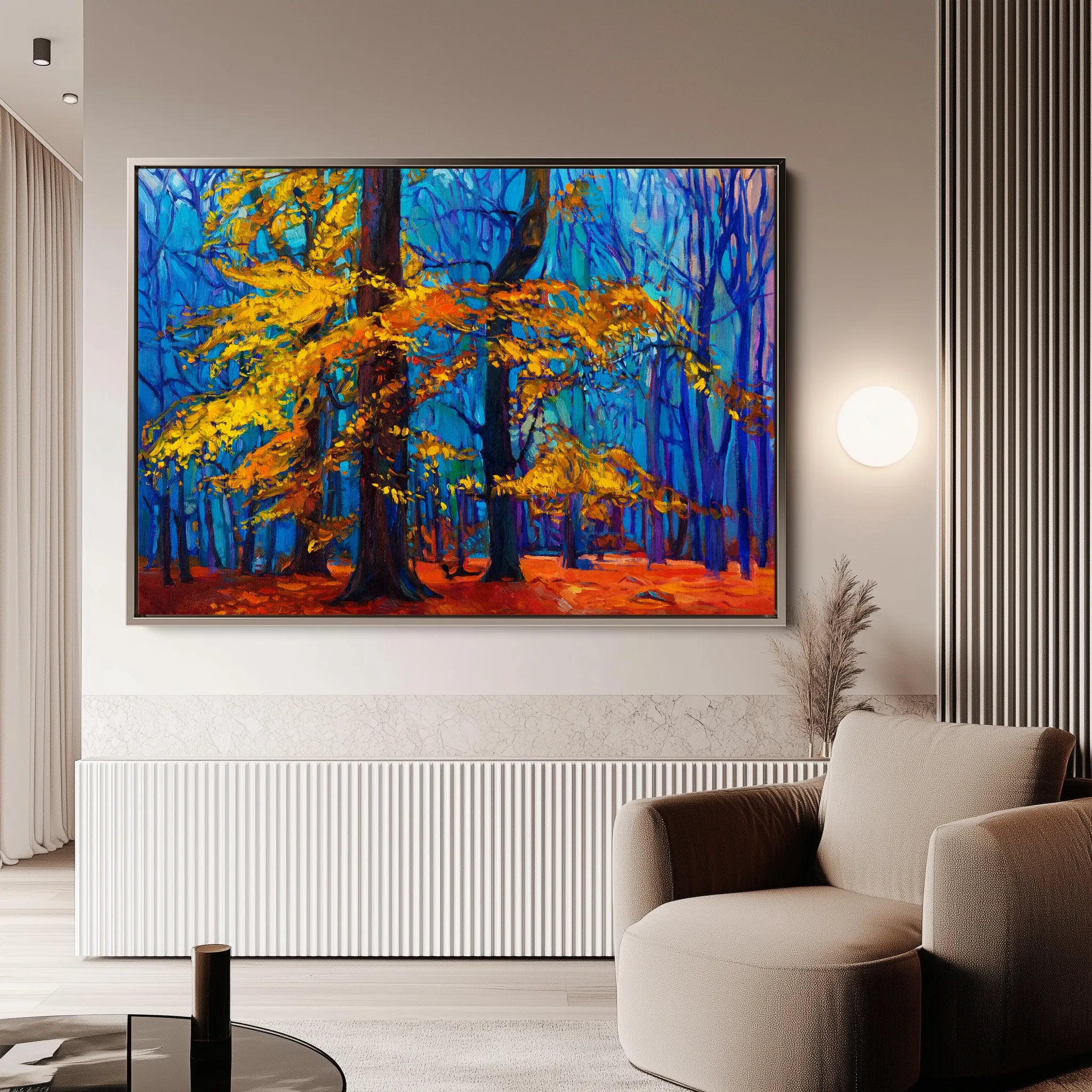 Landscape 124 Canvas Art 60 x 40 cm / Black